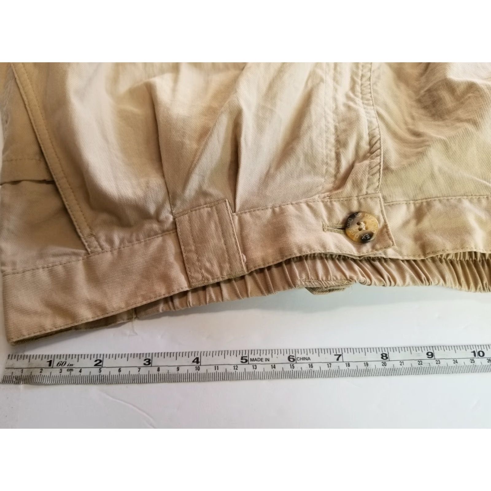 ExOfficio ExOfficio Pants Mens Size Large Long Nylon Khaki Cargo Pocket Belted Pockets Straight Inseam 31" Size US 33 - 5 Thumbnail