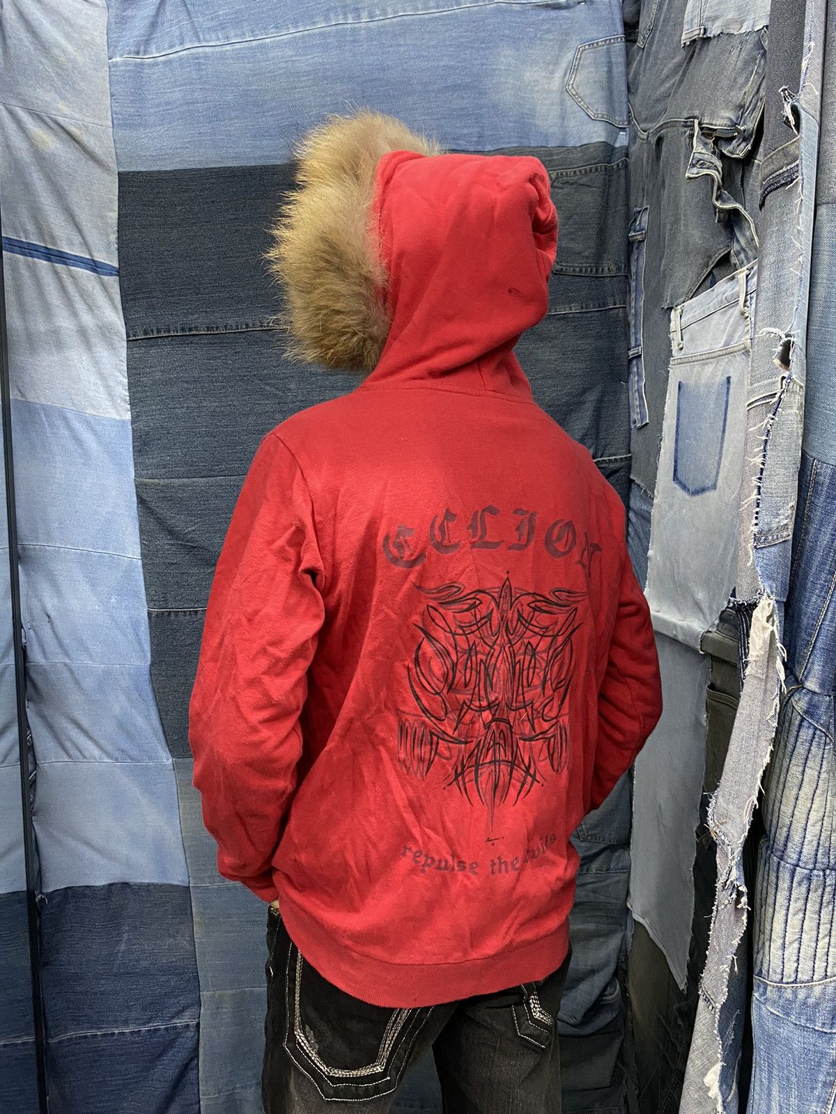 If Six Was Nine × Japanese Brand × Le Grande Bleu (L.G.B.) Fur hoodie japanese brand ryukyu piras poem Size US M / EU 48-50 / 2 - 3 Thumbnail