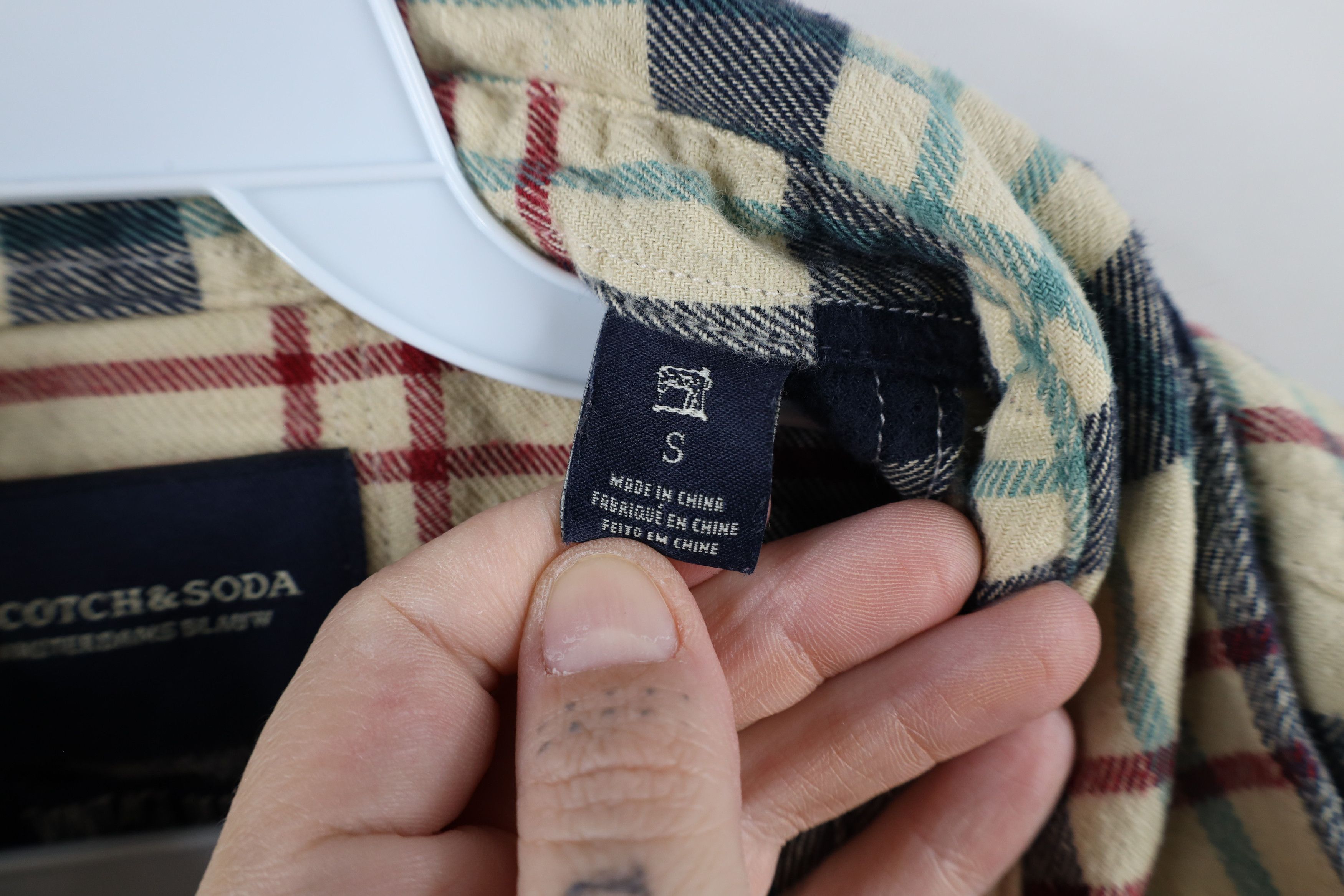 Scotch & Soda × Vintage Scotch & Soda Vintage Blauw Amsterdam Flannel Button Shirt Size US S / EU 44-46 / 1 - 7 Thumbnail
