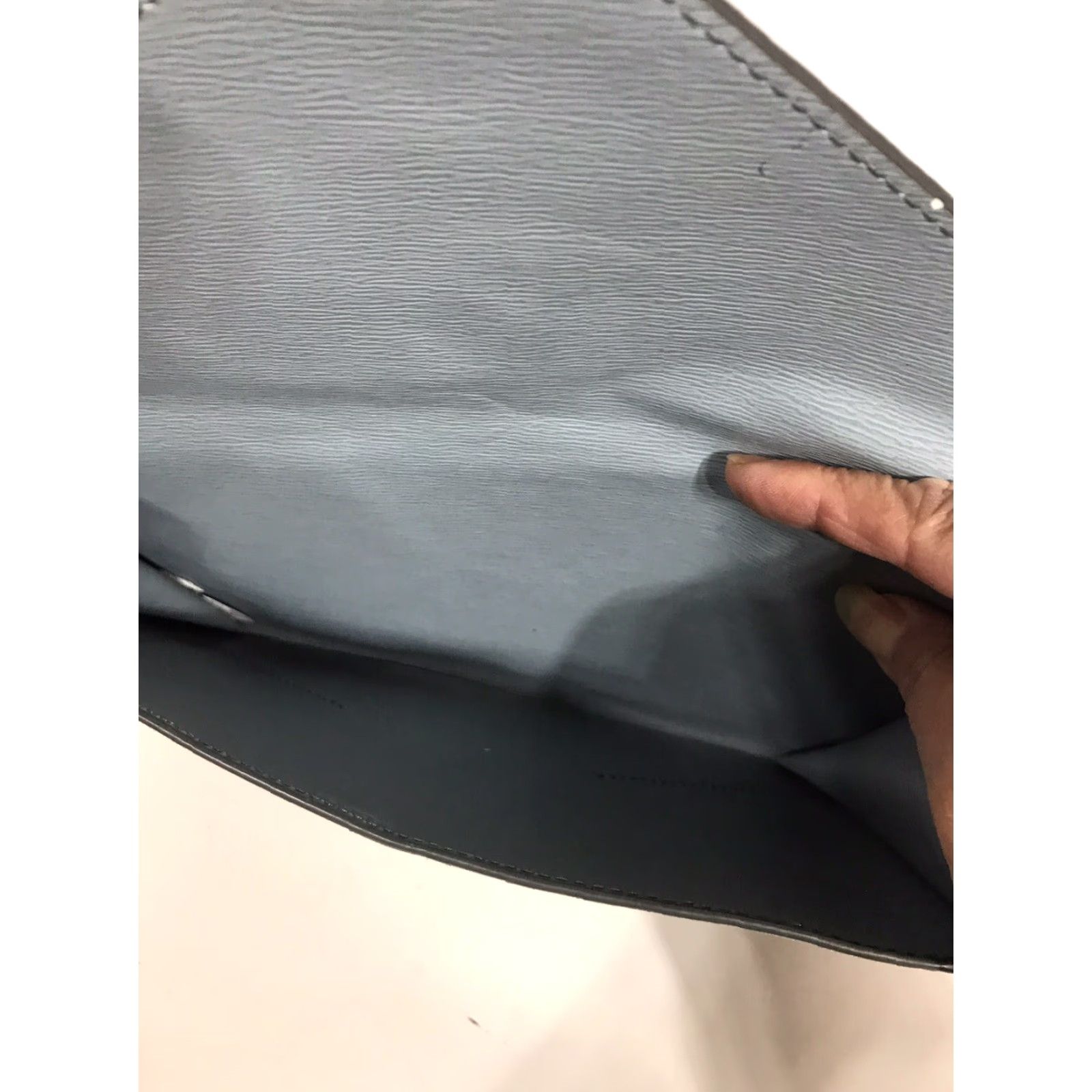 Banana Republic Banana Republic Blue Suede Clutch Bag Women's Medium Formal Casual Party Travel Leather Style Size ONE SIZE - 3 Thumbnail