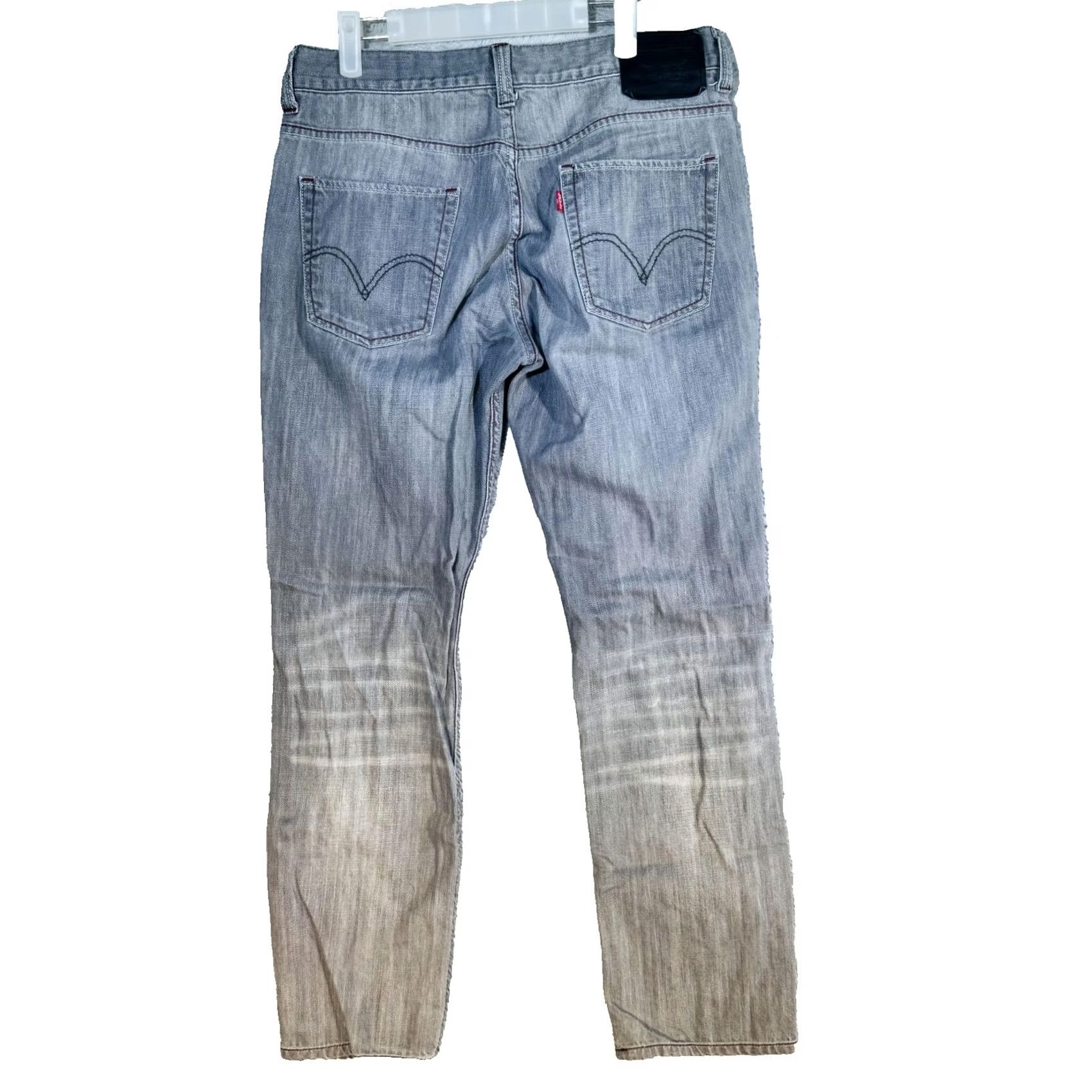 Levi's Levi's 511 Jeans Mens Slim Skinny Gray Light Wash 34x32 Zip Fly Mid Rise Denim Logo 5-Pocket USA Deadstock? Size US 34 / EU 50 - 6 Thumbnail