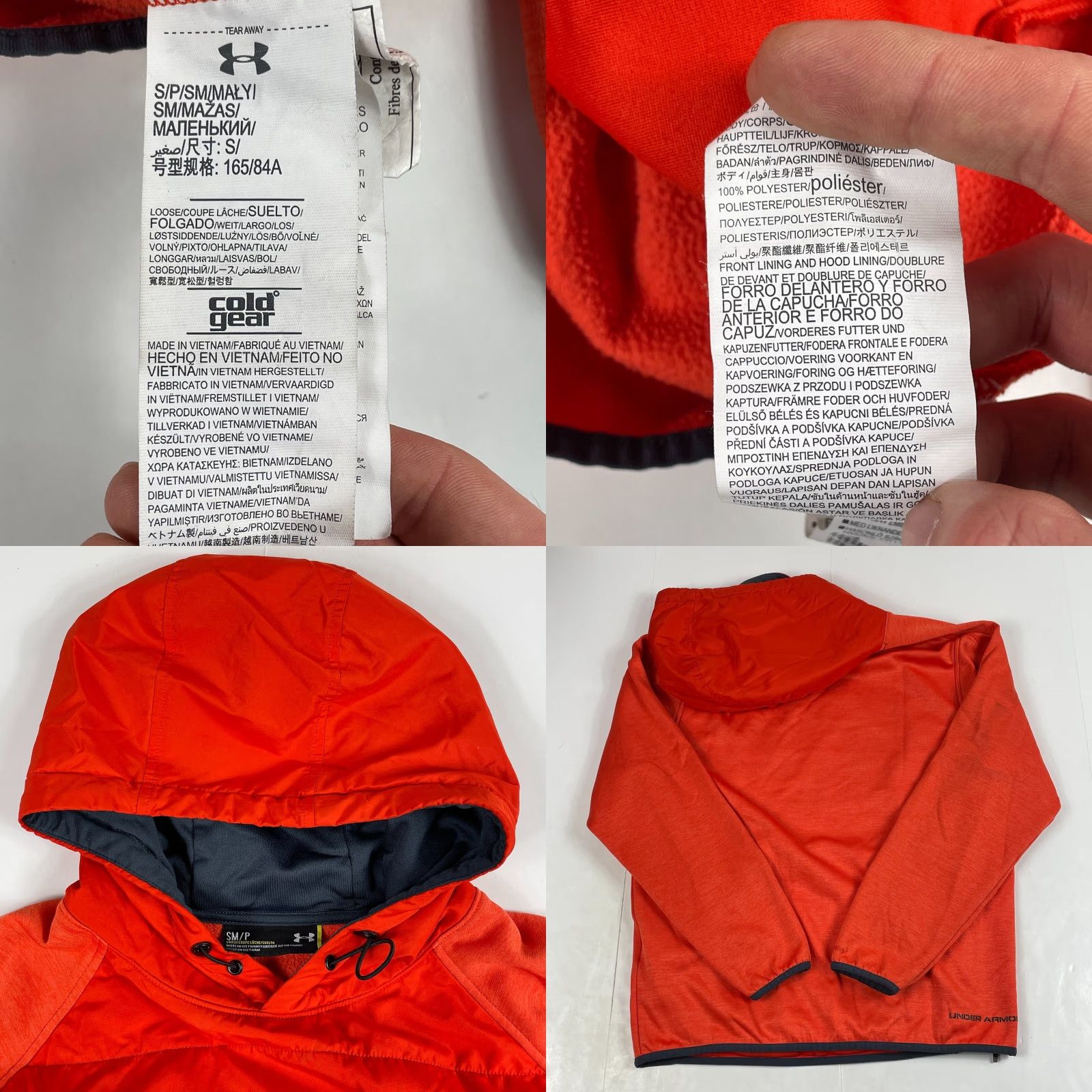 Under Armour Under Armour Hoodie Mens Small Orange ColdGear Storm Puffer Swacket Pullover Gym Size US S / EU 44-46 / 1 - 8 Thumbnail