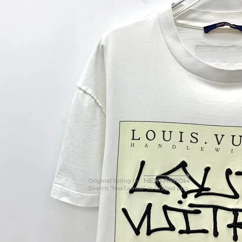 Louis Vuitton Louis Vuitton White Graphic Cotton T. Size M / US 6-8 / IT 42-44 - 3 Thumbnail