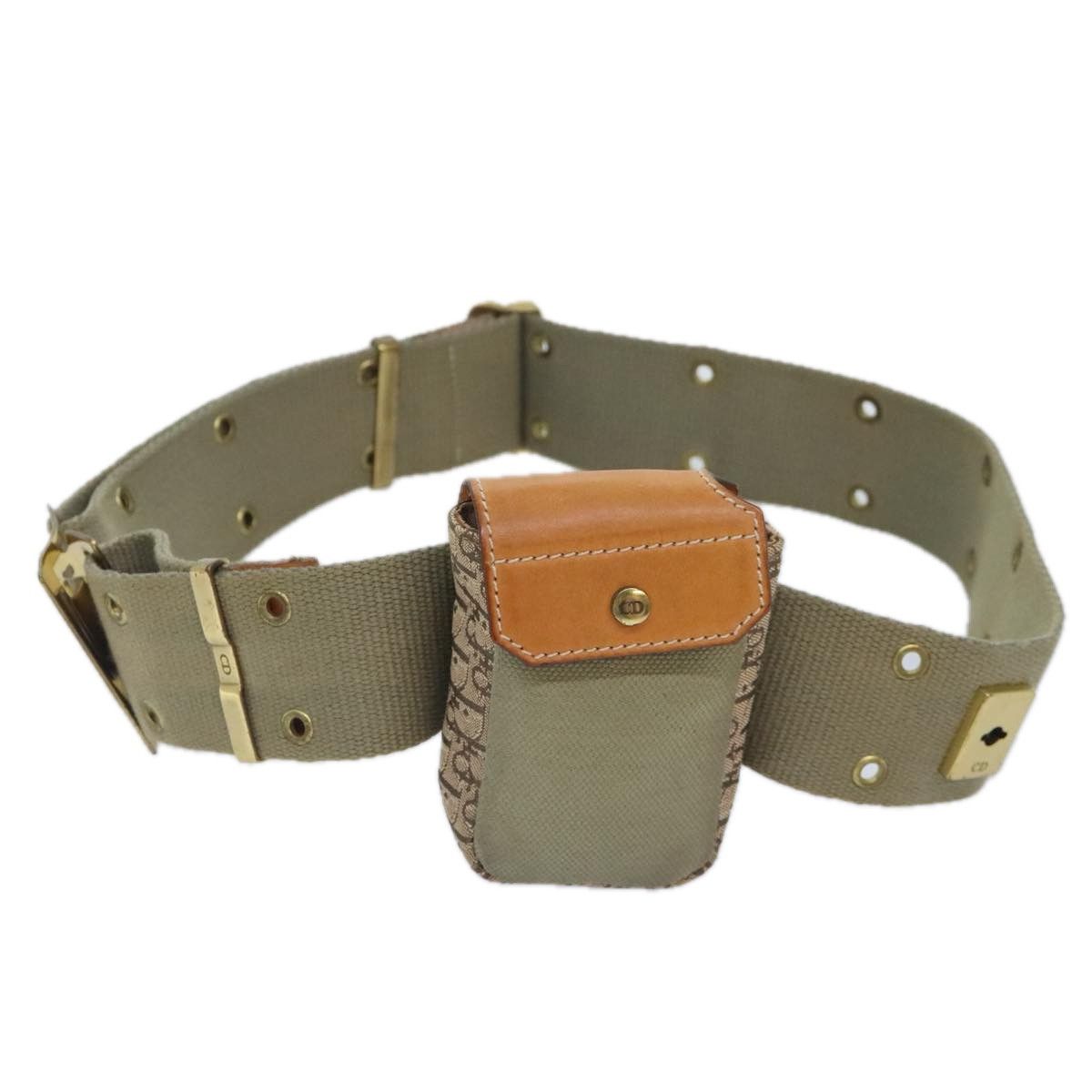 Khaki Canvas Shoulder Bag (Pre-Owned)