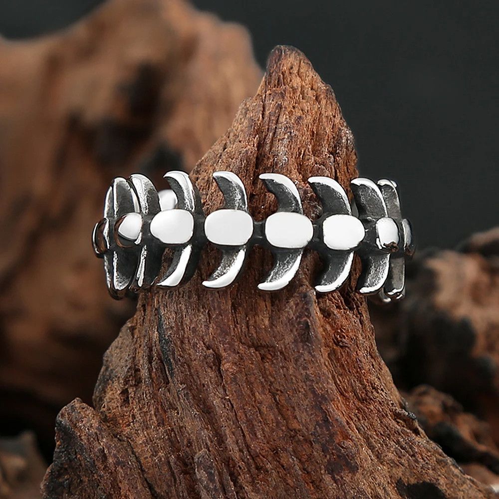 Jewelry Fish Bone Ring Jewelry Streetwear Fashion Gift Size ONE SIZE - 5 Thumbnail