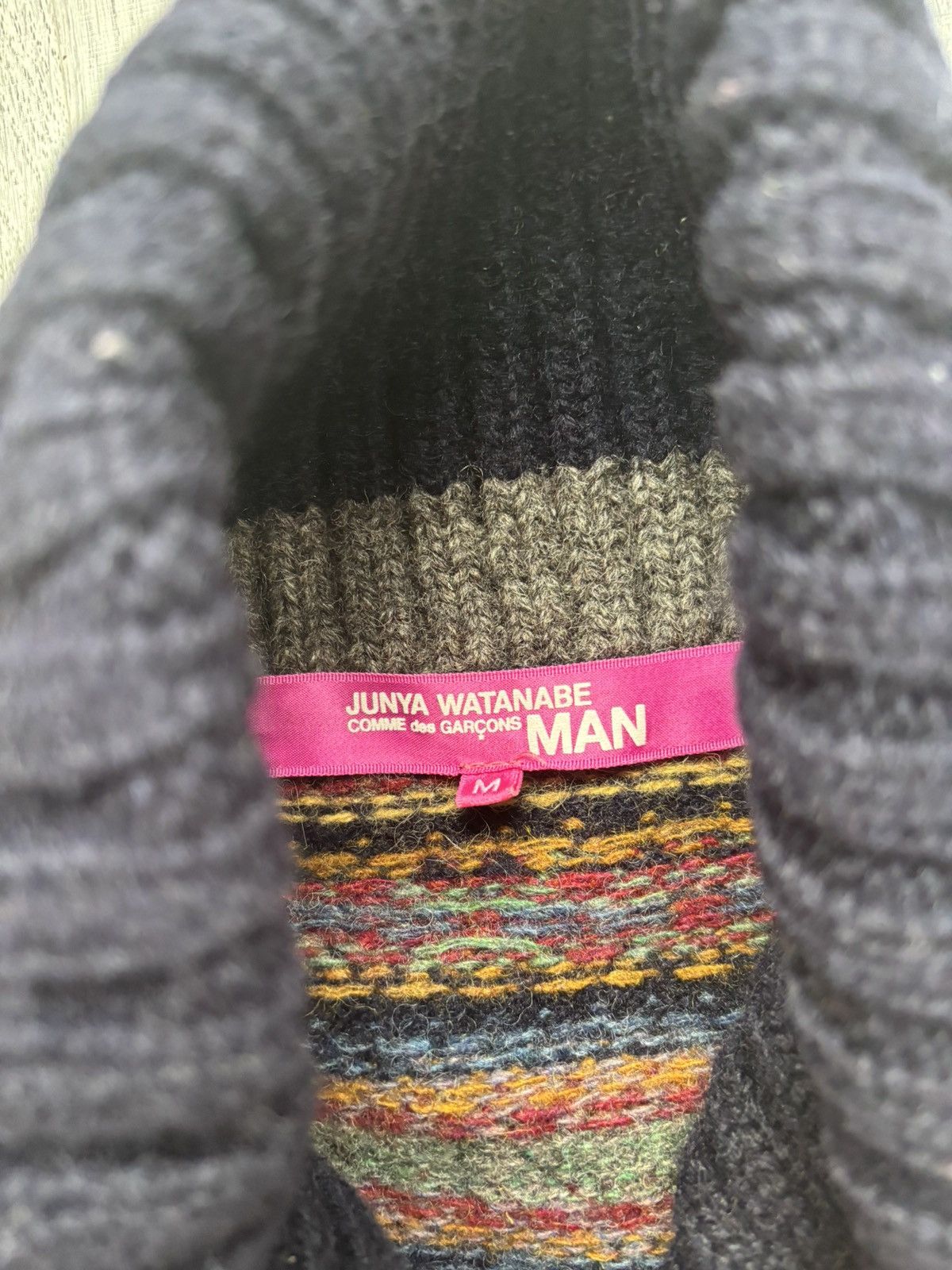 Comme des Garcons × Junya Watanabe Junya Watanabe MAN Pink 2012AW Long Knitted Sweater Size US M / EU 48-50 / 2 - 3 Thumbnail