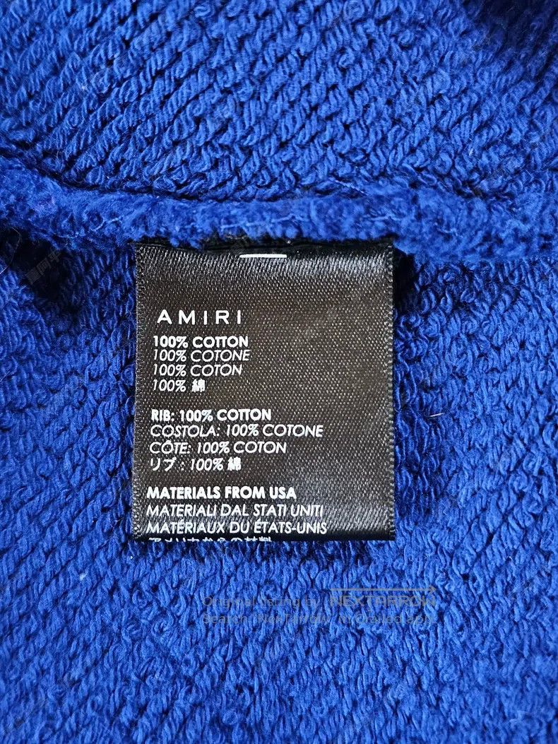 Amiri Amiri Little Devil Distressed Hoodie Blue Size US M / EU 48-50 / 2 - 6 Thumbnail