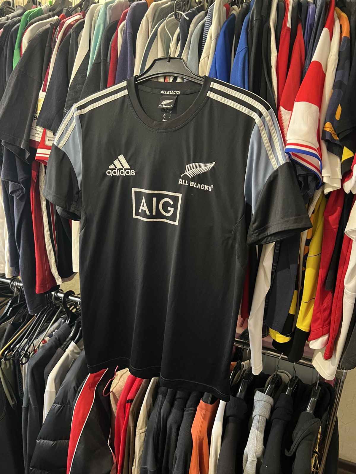 Adidas × Canterbury of New Zealand 2014/2015 ADIDAS ALL BLACKS NEW ZEALAND RUGBY HOME SHIRT Size US M / EU 48-50 / 2 - 1 Thumbnail