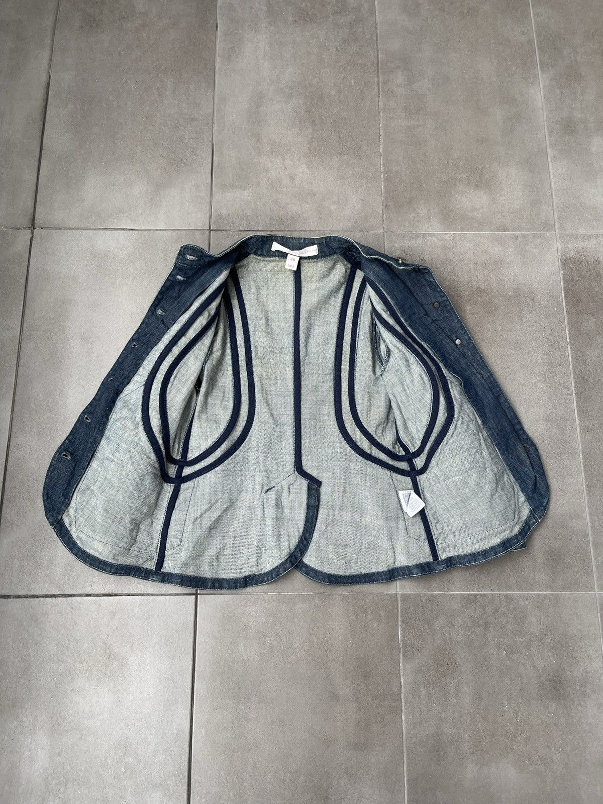 H&M × Stella McCartney SS05 Stella McCartney X H&M Denim Blazer Jacket Size XS / US 0-2 / IT 36-38 - 13 Thumbnail