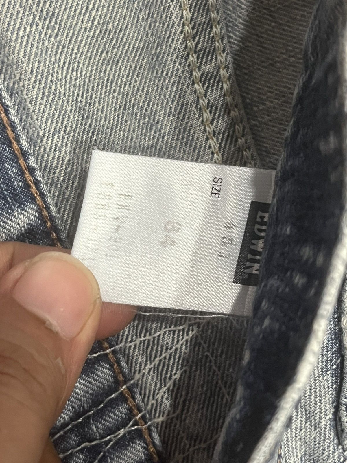 Edwin Vintage Edwin XVS Light Blue Sashiko Patchwork Loose Jeans Size US 34 / EU 50 - 18 Thumbnail