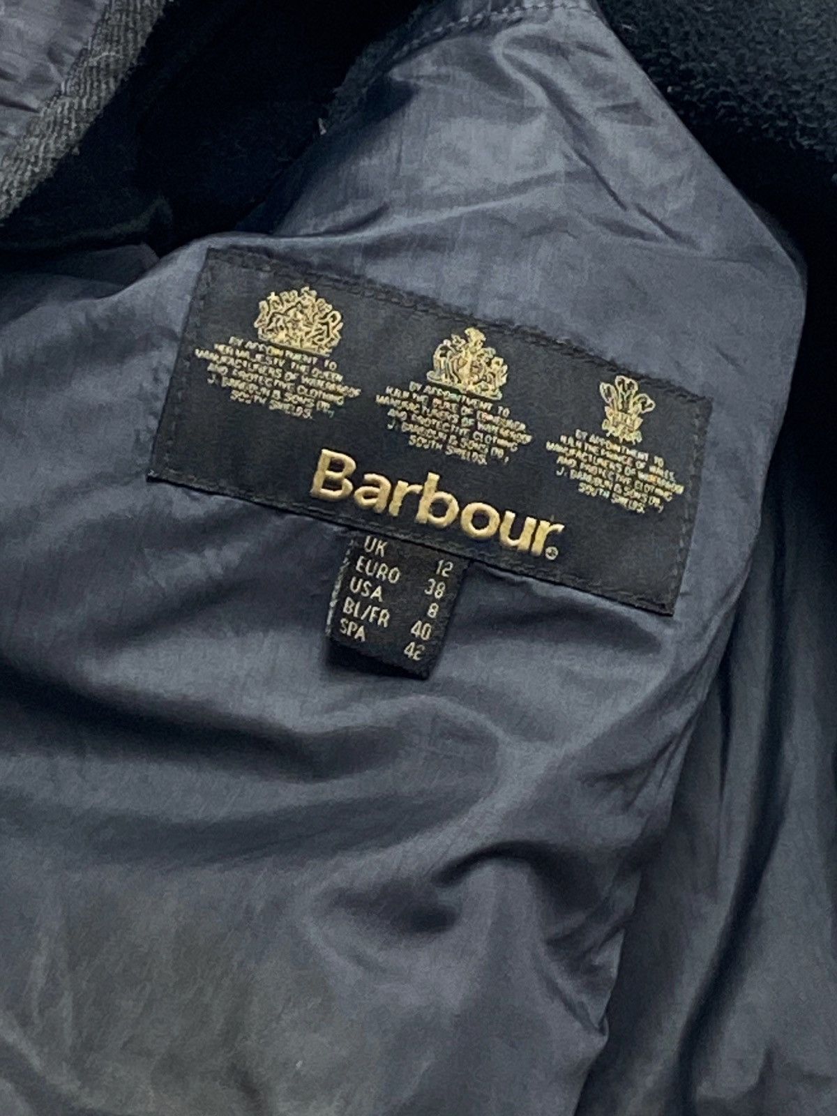 Barbour Vintage BARBOUR Quilted Navy Jacket Hunting Warm Size M / US 6-8 / IT 42-44 - 6 Thumbnail