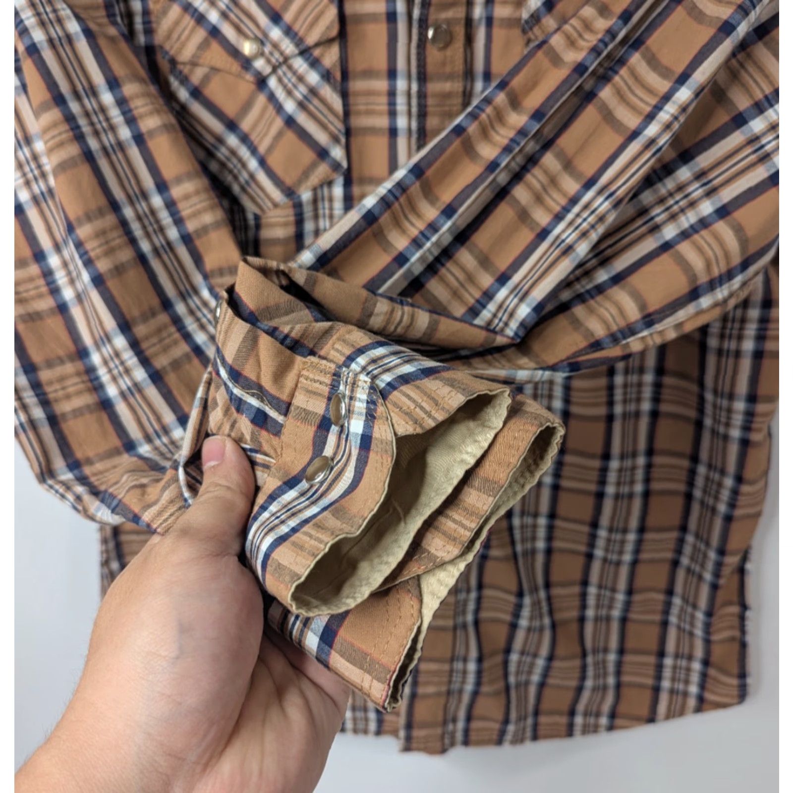 Vintage Moy Ferreti Plaid Shirt Button-Up Cowboys Mens Size S Brown Cotton Long Sleeve Pearl Snap Size US S / EU 44-46 / 1 - 3 Thumbnail