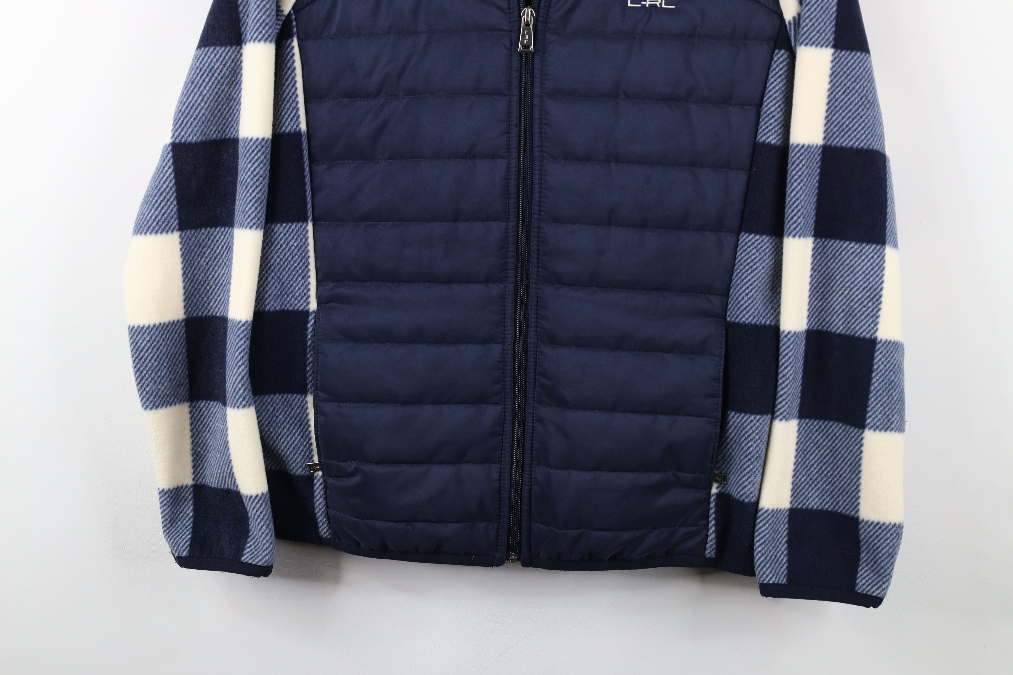 Ralph Lauren × Vintage Vintage 90s Ralph Lauren Quilted Fleece Full Zip Jacket Size L / US 10 / IT 46 - 3 Thumbnail