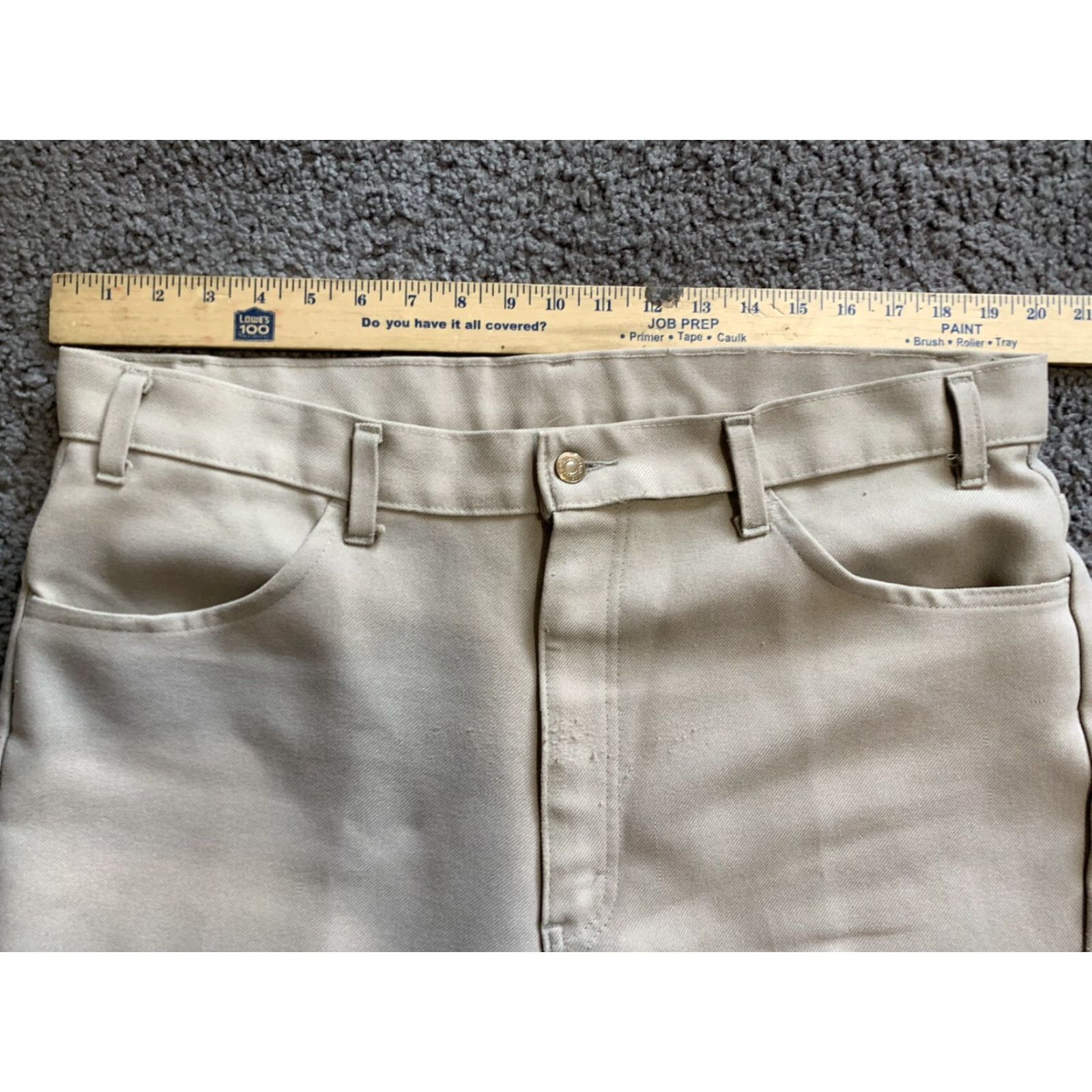 Vintage Vintage Levis Men's Dress Pants USA Disco Size Tag 40x30 Actual Polyester Beige Size US 40 / EU 56 - 6 Thumbnail