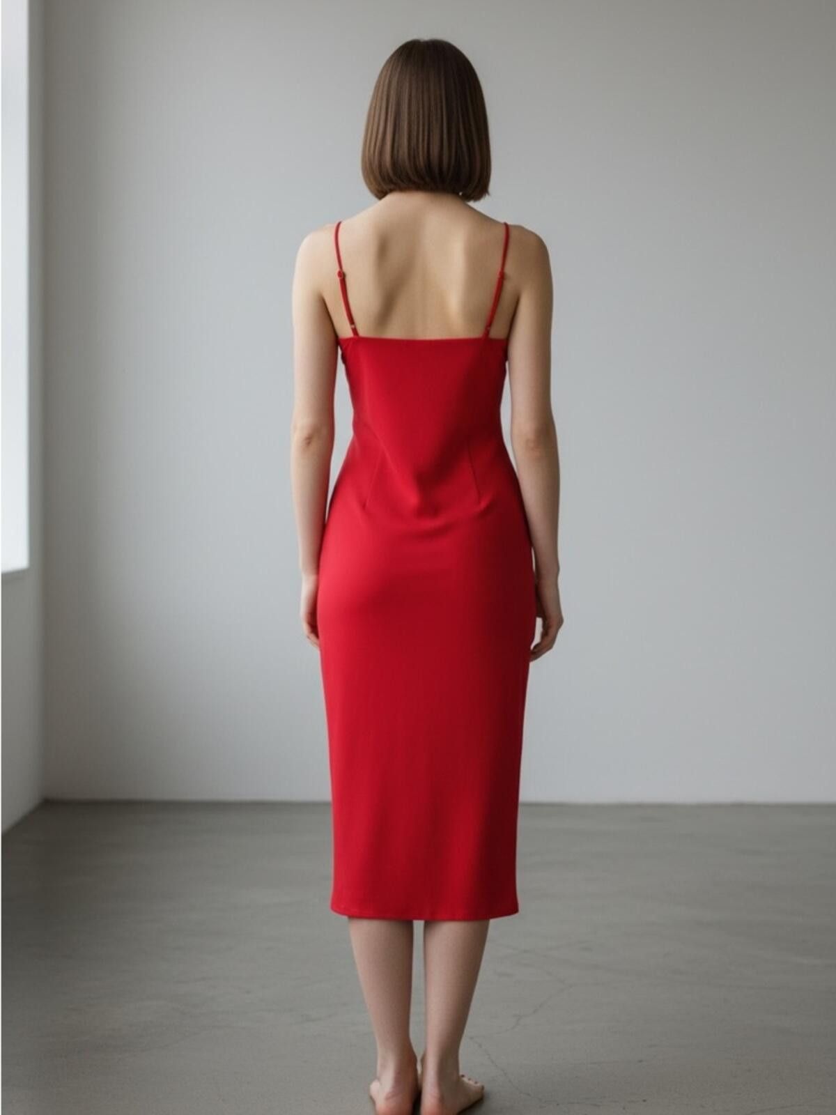 Zara Zara Hot Pinkish Red Mini Slip Dress with Cowl Neckline Size M / US 6-8 / IT 42-44 - 5 Thumbnail