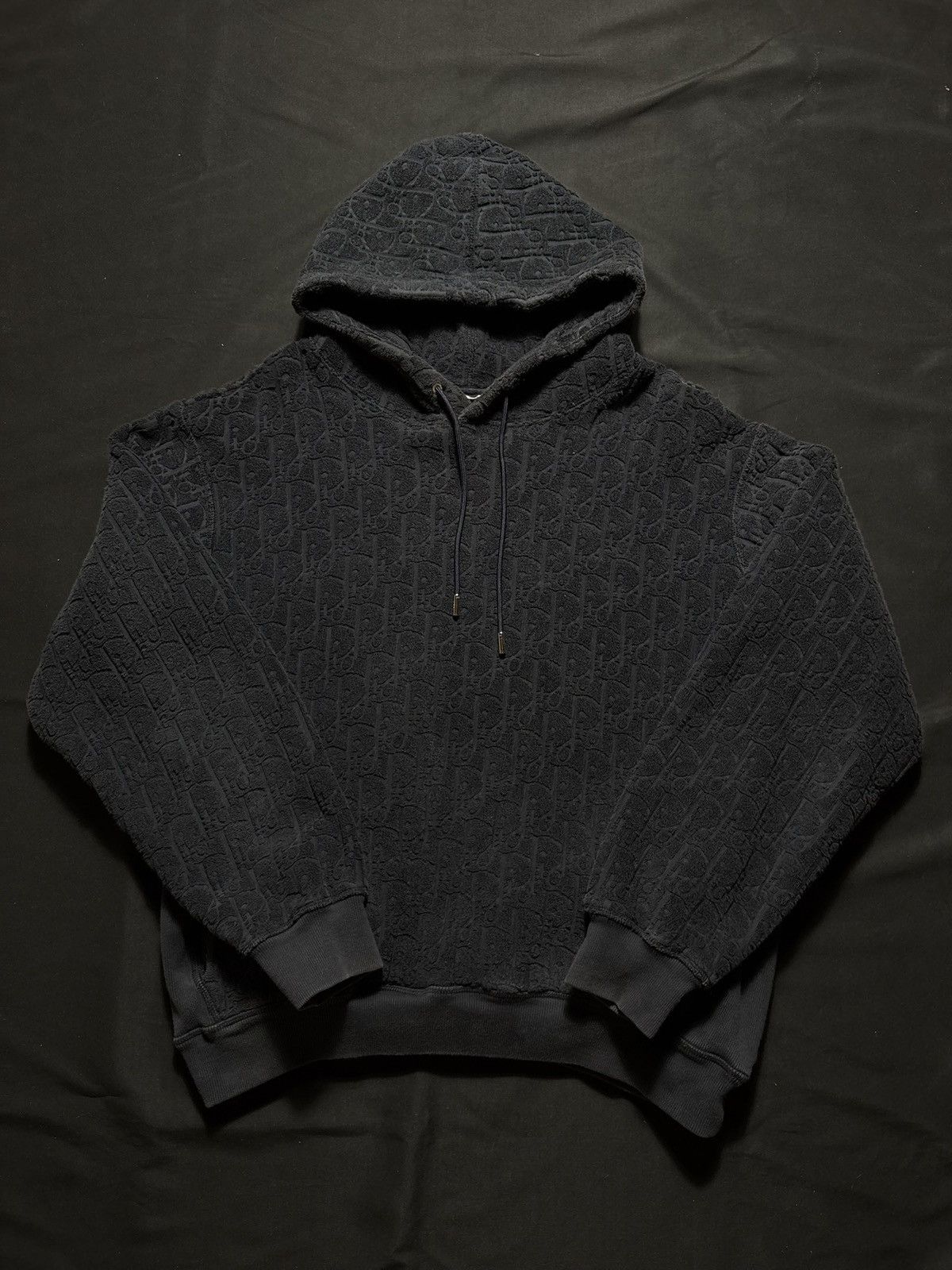 Dior Dior Navy Towel Hoodie - Size XL Size US XL / EU 56 / 4 - 1 Thumbnail