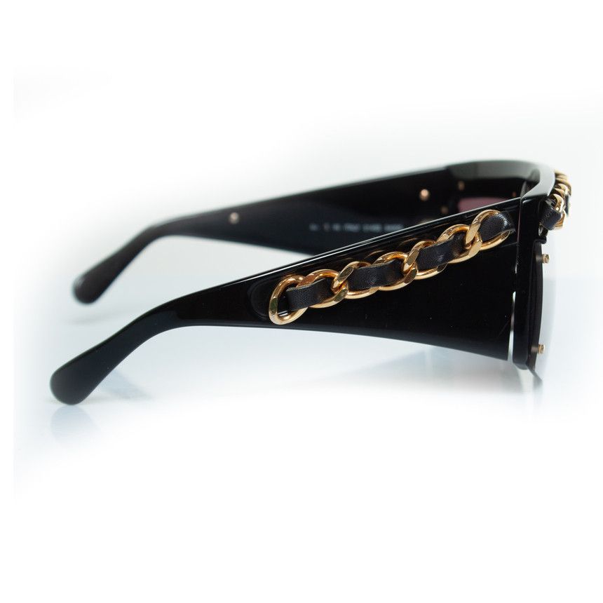 Chanel Chanel, vintage black chain sunglasses Size ONE SIZE - 5 Thumbnail