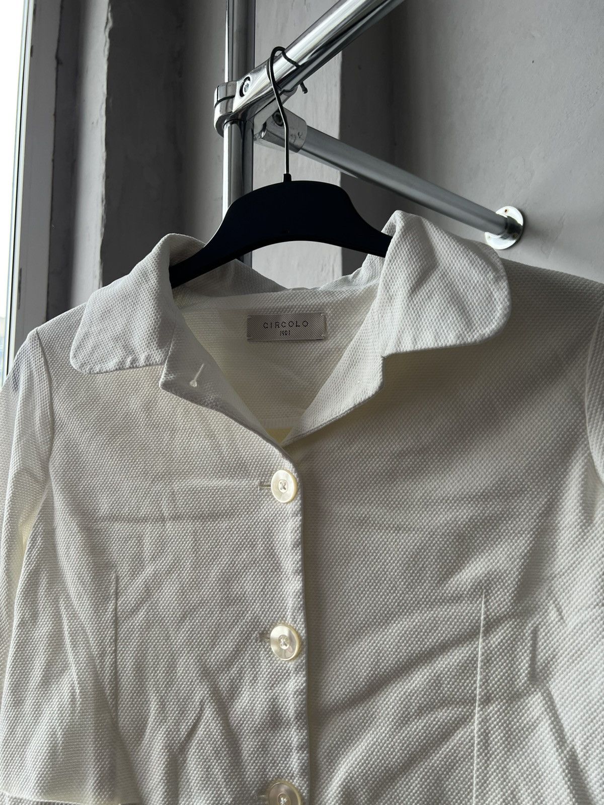 Circolo 1901 CIRCOLO 1901 WHITE CLASSIC COTTON BLEND DUTTON BLAZER JACKET Size S / US 4 / IT 40 - 5 Thumbnail
