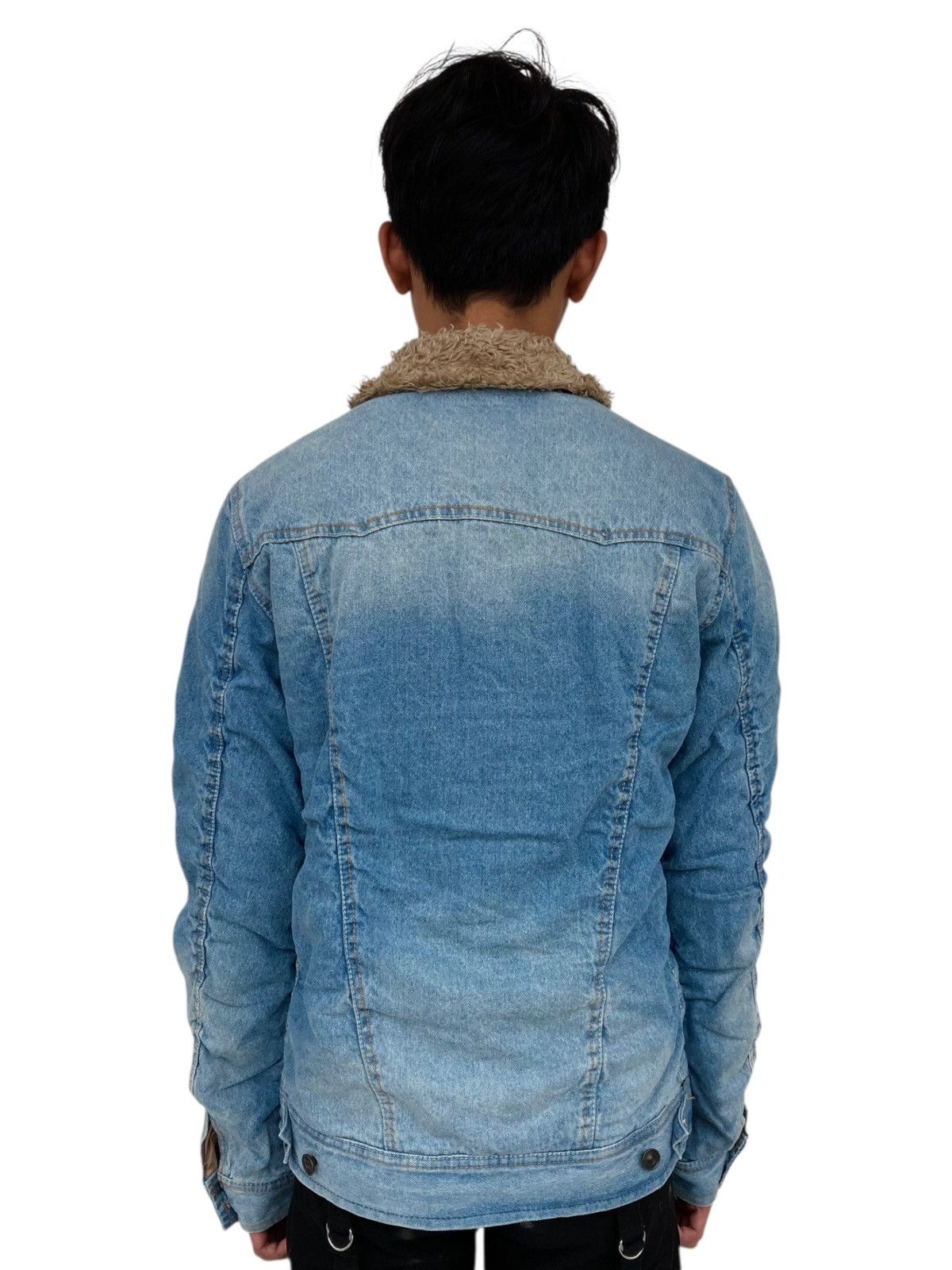 If Six Was Nine 2000s GOA - Lightwashed Sherpa Liner Denim Jacket Size US M / EU 48-50 / 2 - 3 Thumbnail