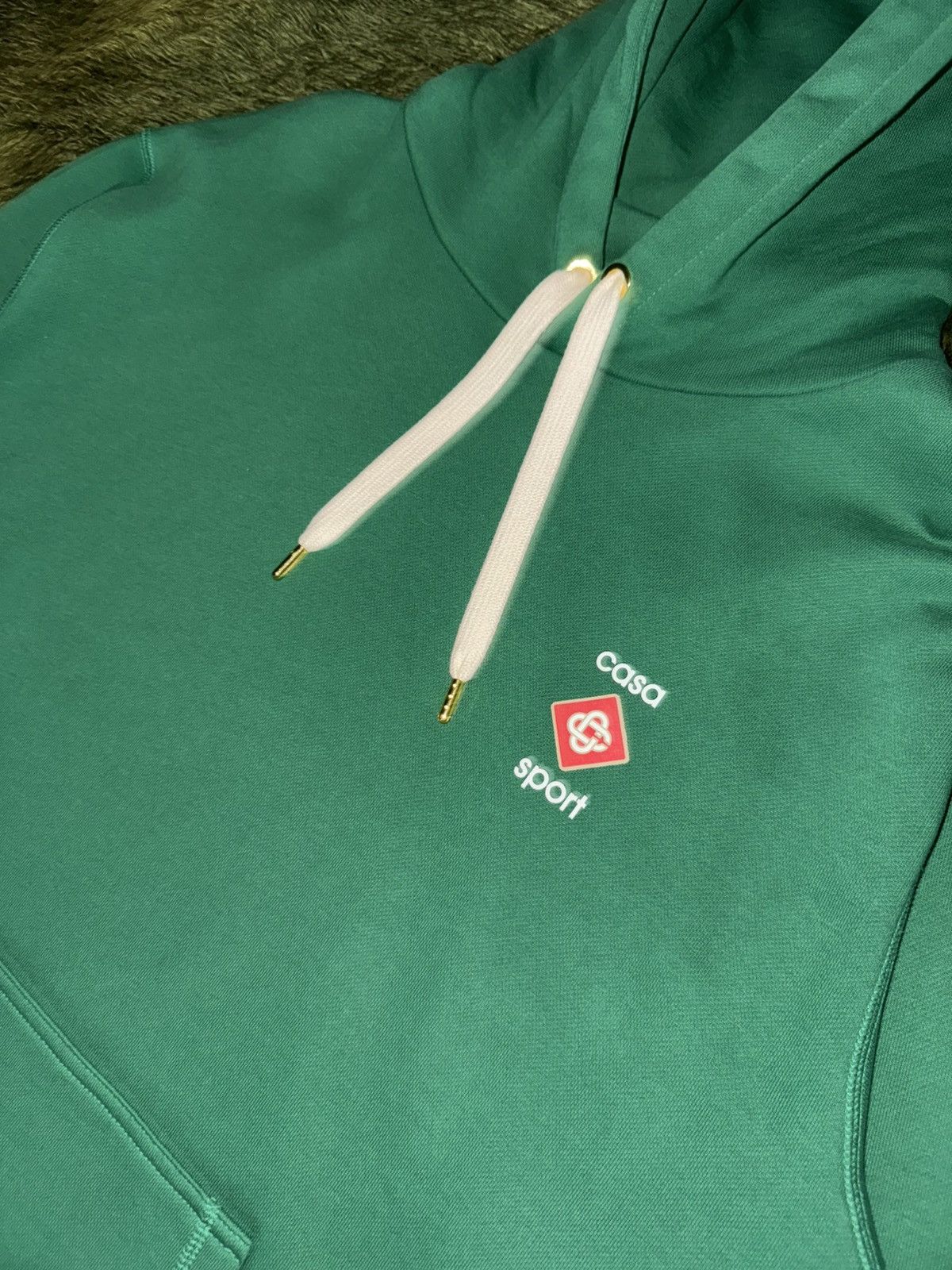 Casablanca [L] Casablanca Casa Sport Textured Logo Hoodie Green Size US L / EU 52-54 / 3 - 2 Thumbnail
