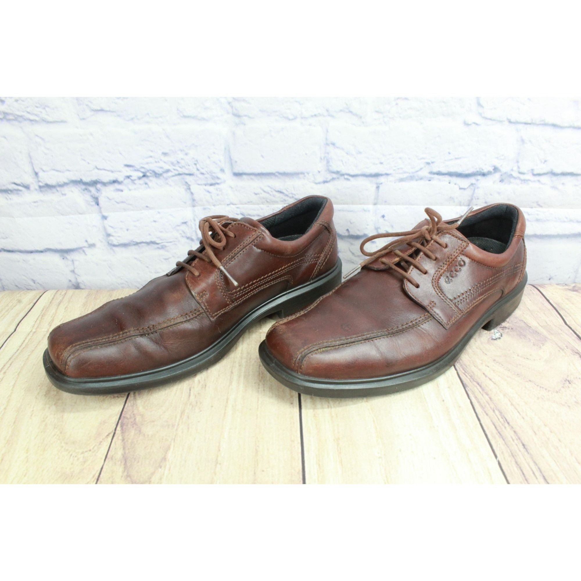 Ecco × Leather Ecco Helsinki Men's Leather Bike Toe Comfort Dress Shoes Size US 9 / EU 42 - 2 Thumbnail