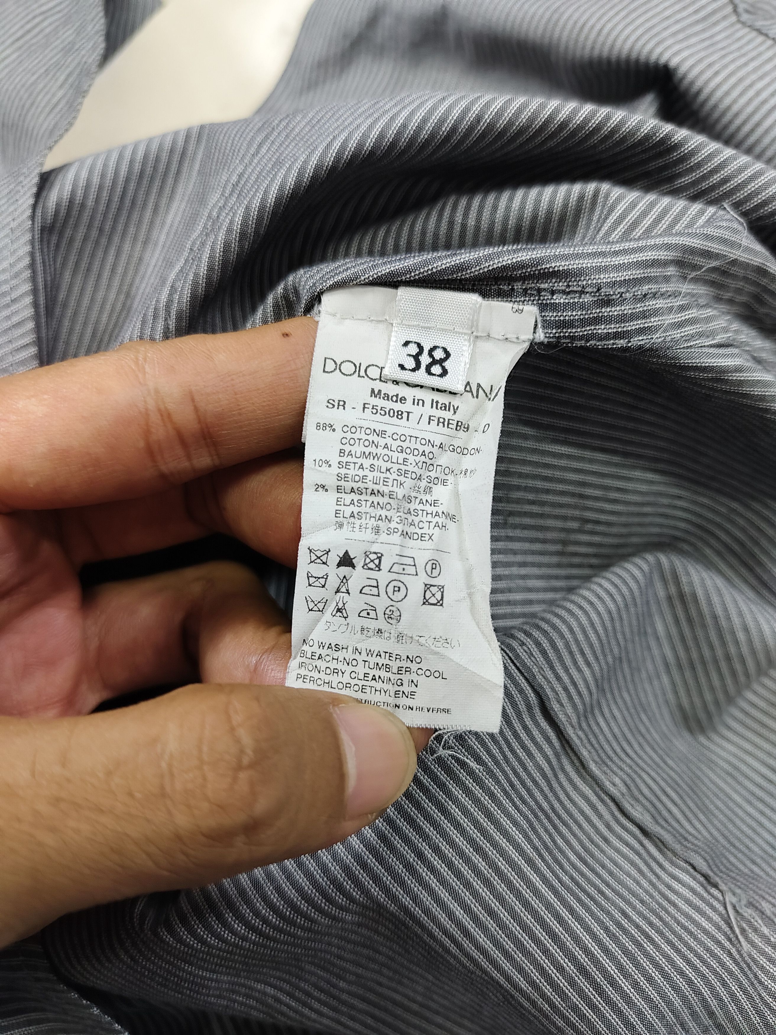 Dolce & Gabbana Dolce & Gabbana - Tailoring Pinstripe Contras Panel Shirt Size M / US 6-8 / IT 42-44 - 8 Thumbnail