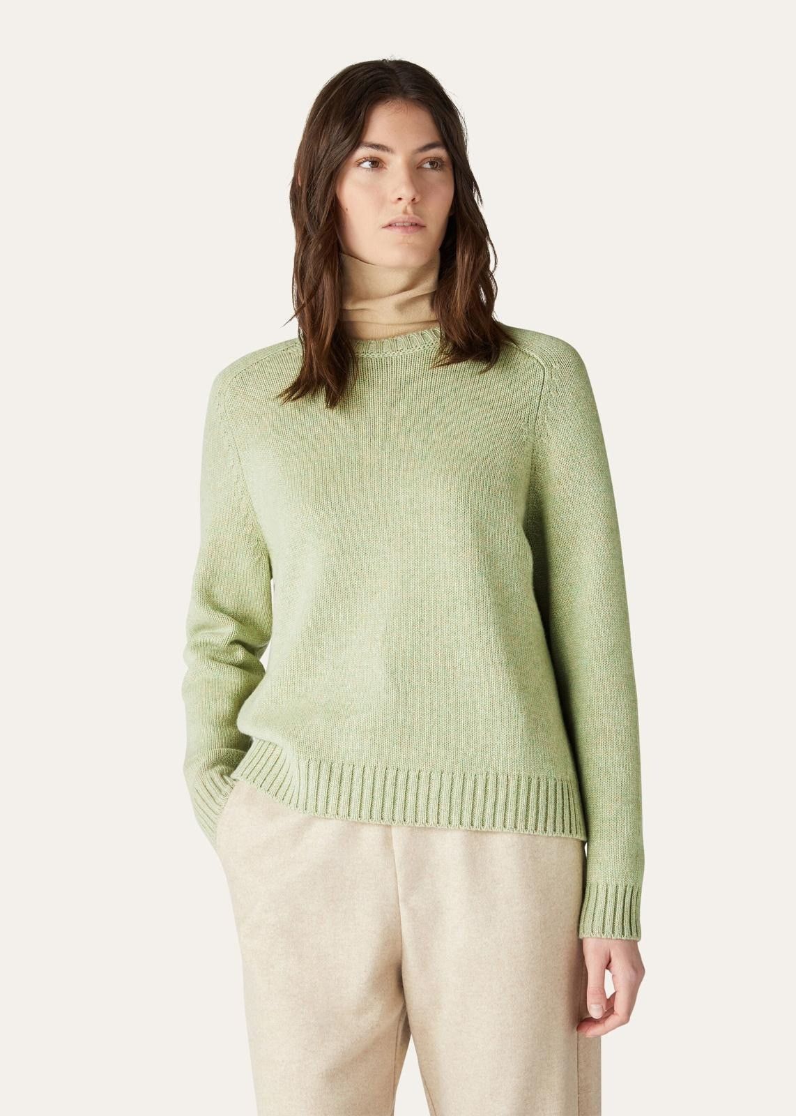 Loro Piana o1srvl11e0824 Parksville Crewneck Sweater in Light Green Size XS / US 0-2 / IT 36-38 - 2 Thumbnail