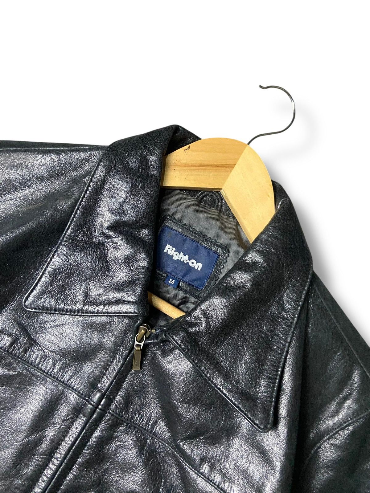 Japanese Brand Right On Brand Zip Up Leather Jacket (166) Size US M / EU 48-50 / 2 - 6 Thumbnail