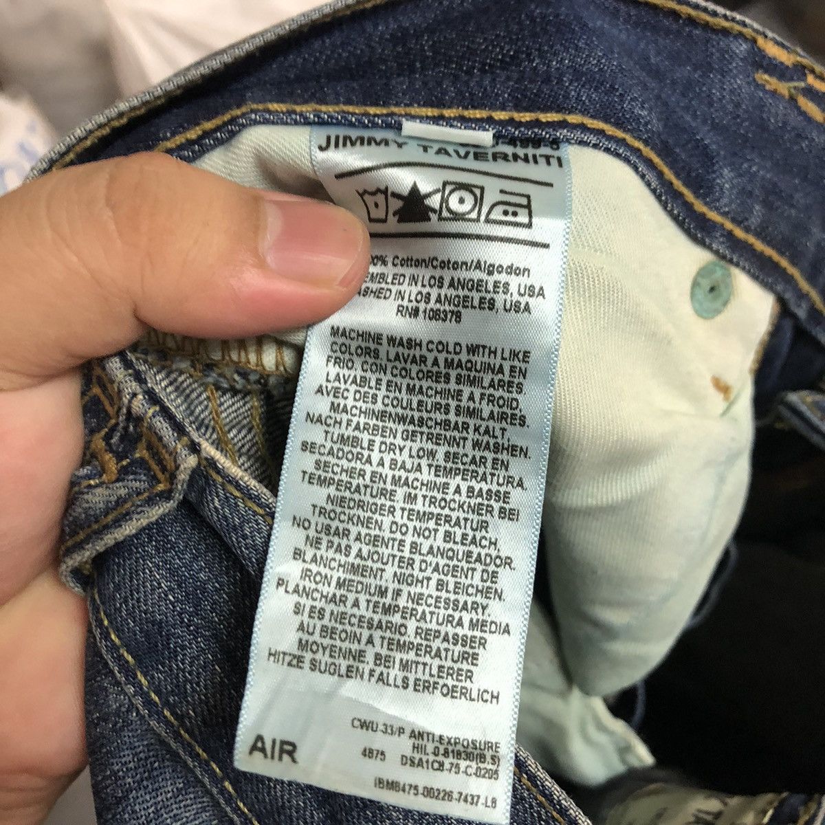 Jimmy Taverniti DLL Jimmy Taverniti Blue Distressed Denim Pants #C135 Size US 31 - 23 Thumbnail