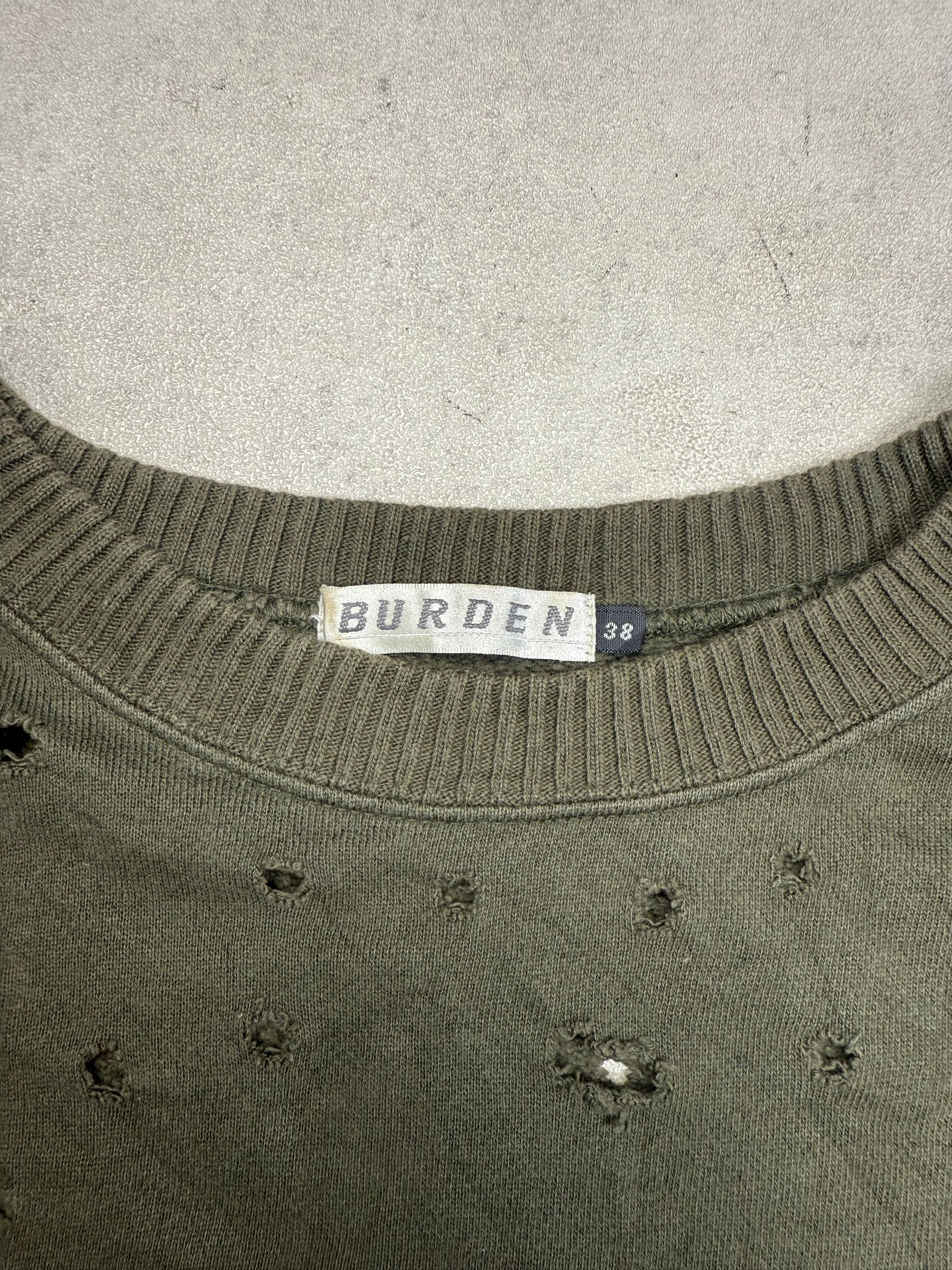 Japanese Brand Burden Distressed Destroyed Grunge Sweatshirt Crewneck Size US M / EU 48-50 / 2 - 11 Thumbnail
