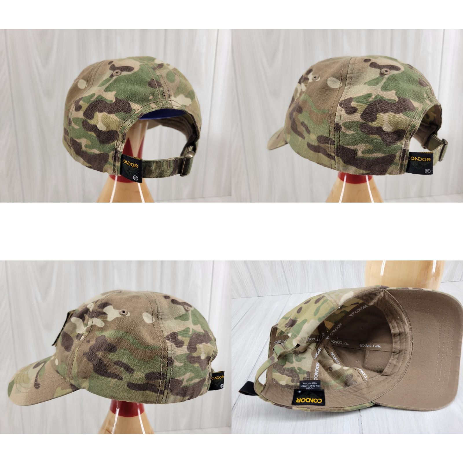 Bally Condor Ball Cap Hat Adjustable Camo Bama Patch Multiflag Cap Mens Twill Cotton Baseball Hat Size ONE SIZE - 8 Thumbnail