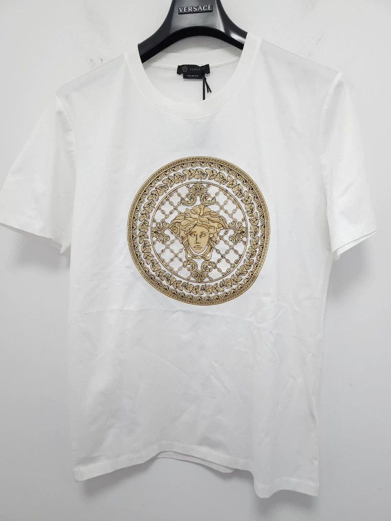 Versace Versace Gold diamond embroidered short sleeves Size US M / EU 48-50 / 2 - 2 Thumbnail