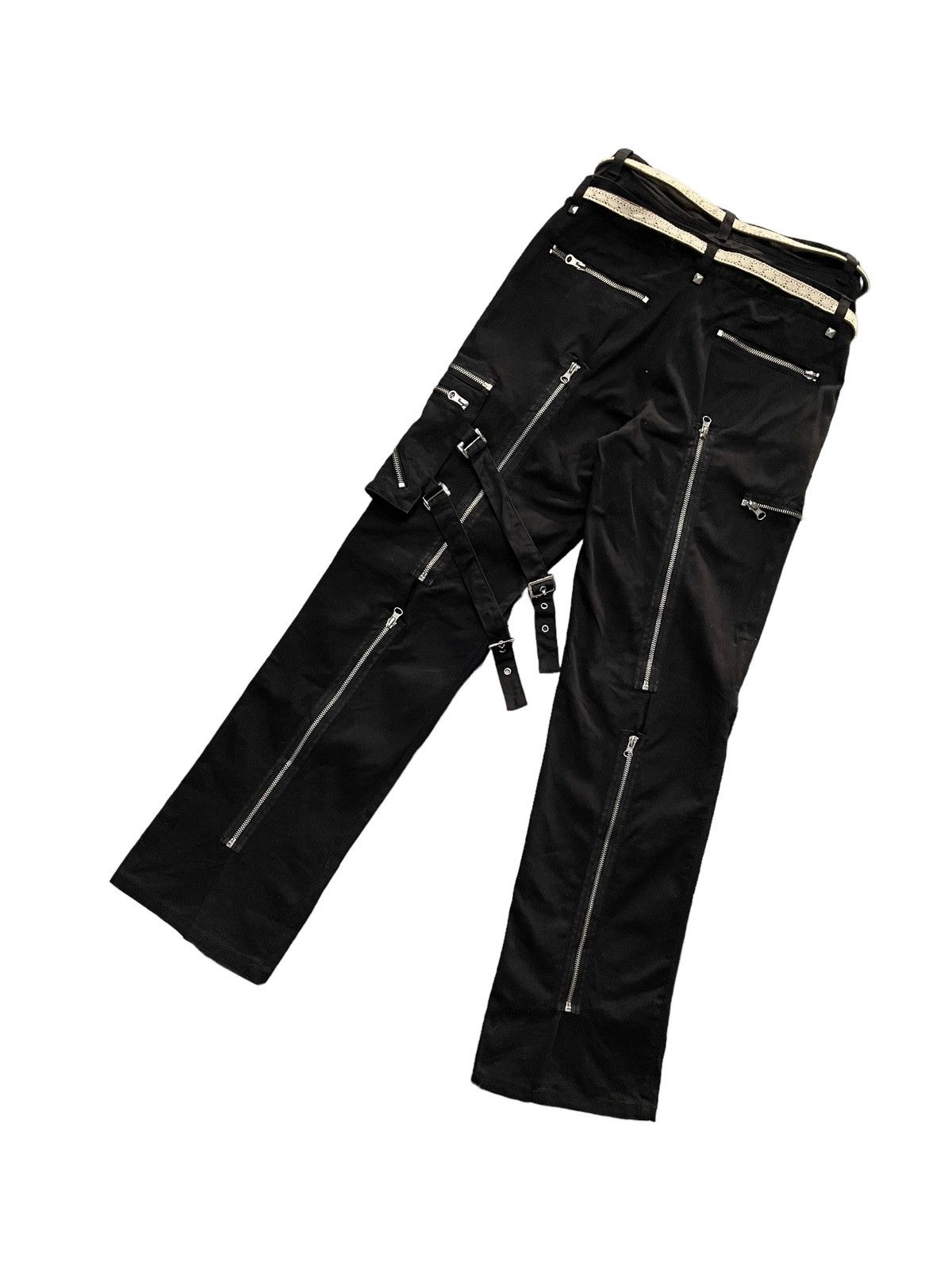 Japanese Brand Tokyo Ikebukuro Cyber Punk Bondage Cargo Pants Size US 30 / EU 46 - 12 Thumbnail