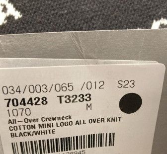 Balenciaga o1la1rc1a1024 All-Over Crewneck Sweater in Black/White Size M / US 6-8 / IT 42-44 - 3 Thumbnail