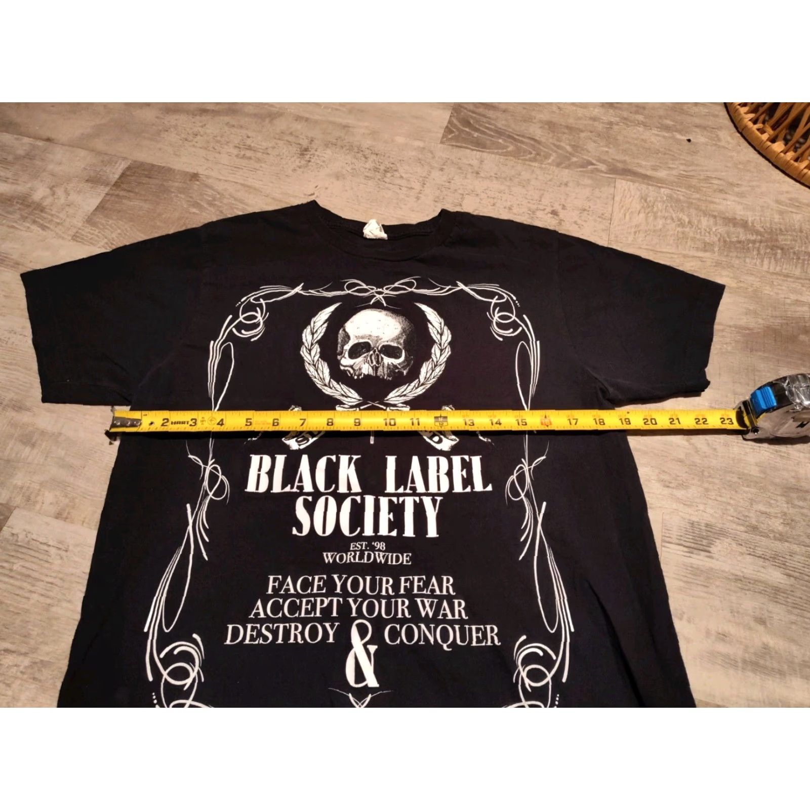 Vintage VINTAGE Bay Island T-Shirt Men Large Black Crew Neck Short Sleeve Graphic Skull Band Music Y2K Size US L / EU 52-54 / 3 - 5 Thumbnail