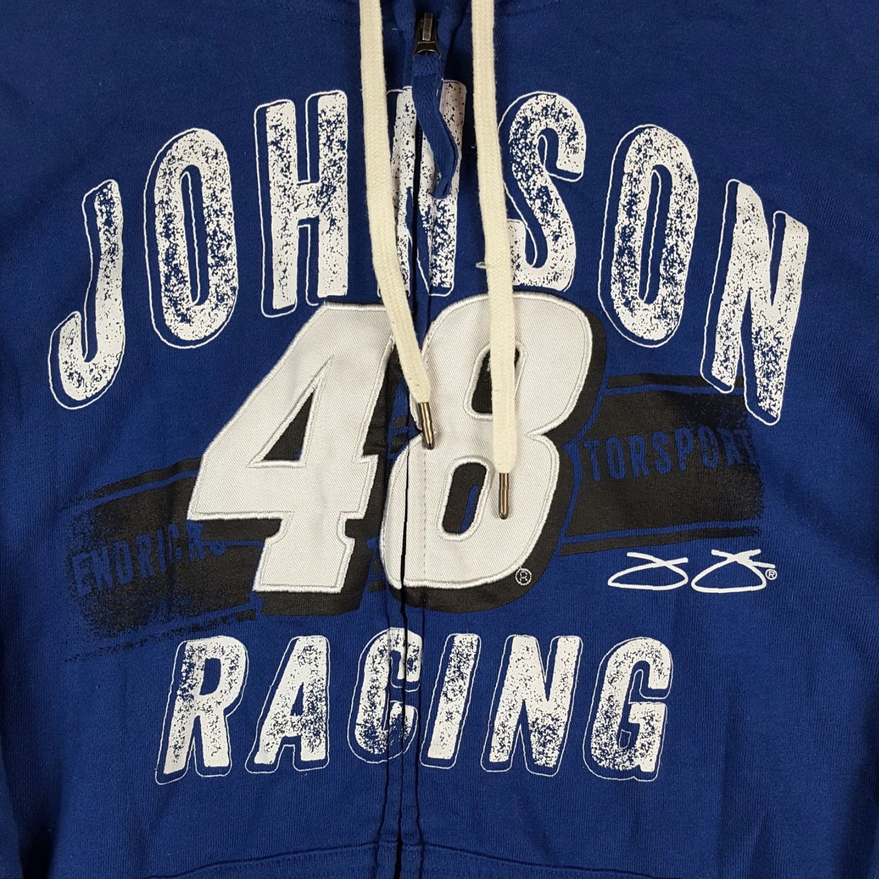 NASCAR VINTAGE NASCAR Jimmie Johnson Hoodie Shirt Men L Blue Crewneck Hooded Pullover Sweatshirt 90s College Sports USA Size US L / EU 52-54 / 3 - 4 Thumbnail