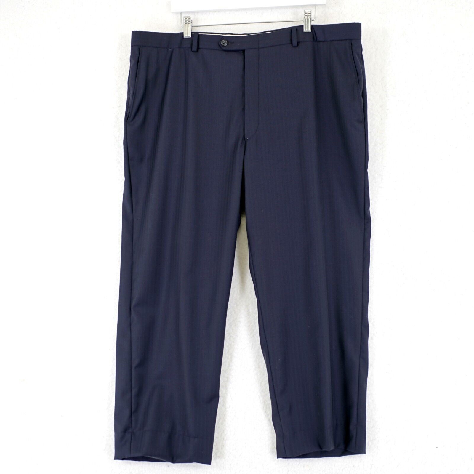 Hart Schaffner Marx Hart Schaffner Marx Gold Trumpeter 42/26 Wool Blue High Rise Size 42S - 1 Thumbnail