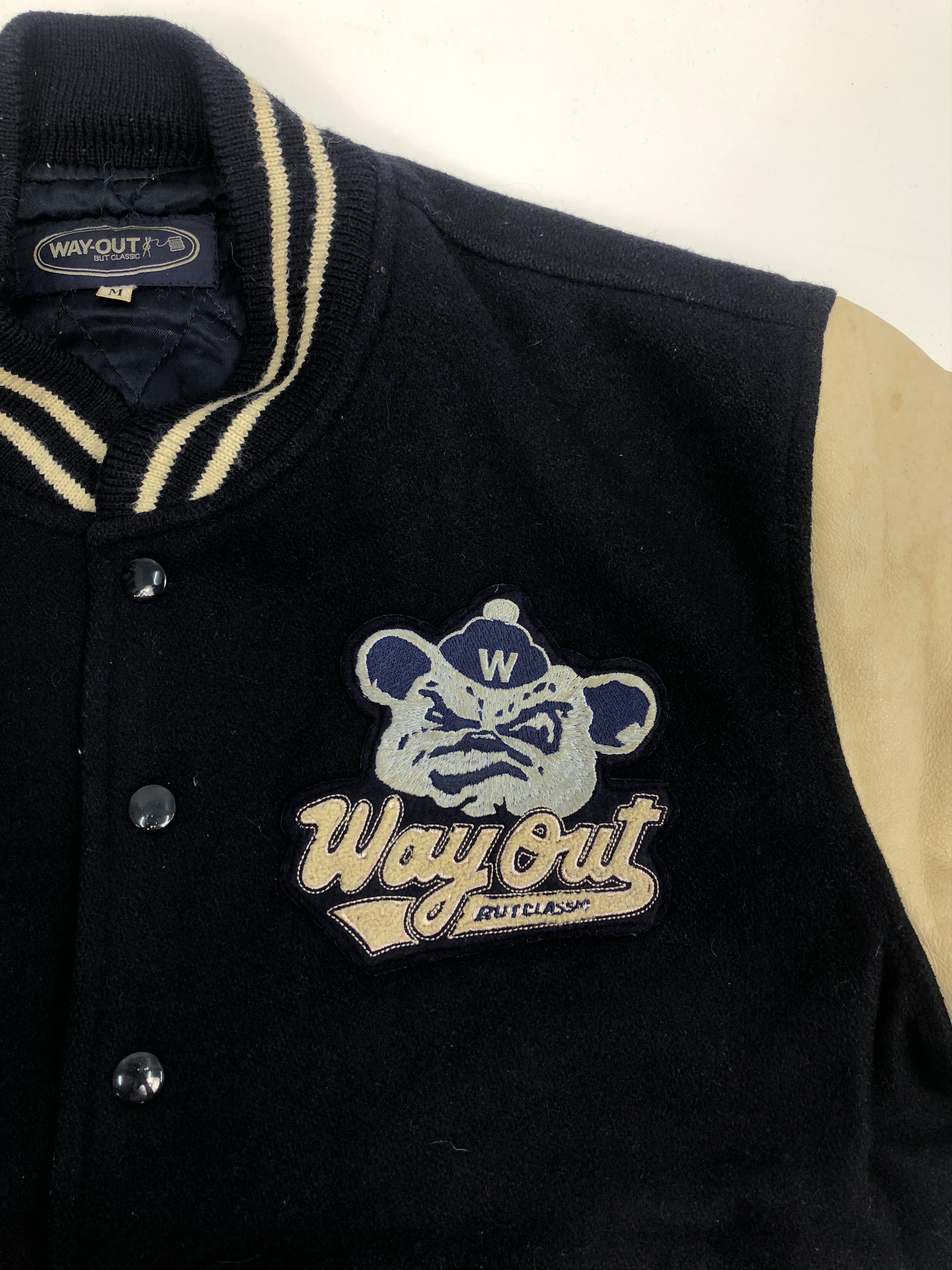 Japanese Brand Vintage 90s Japanese Brand Way Out Varsity Jacket V0069 Size US M / EU 48-50 / 2 - 6 Thumbnail