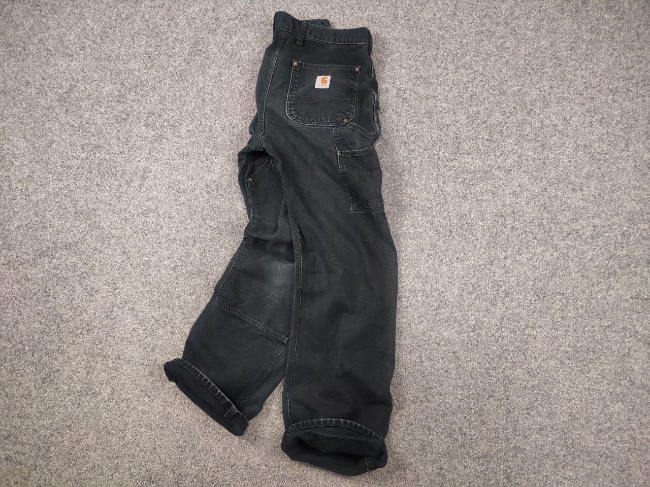 Carhartt Vintage 90s Carhartt double knee Crazy Faded Black Pants USA Size US 30 / EU 46 - 3 Thumbnail