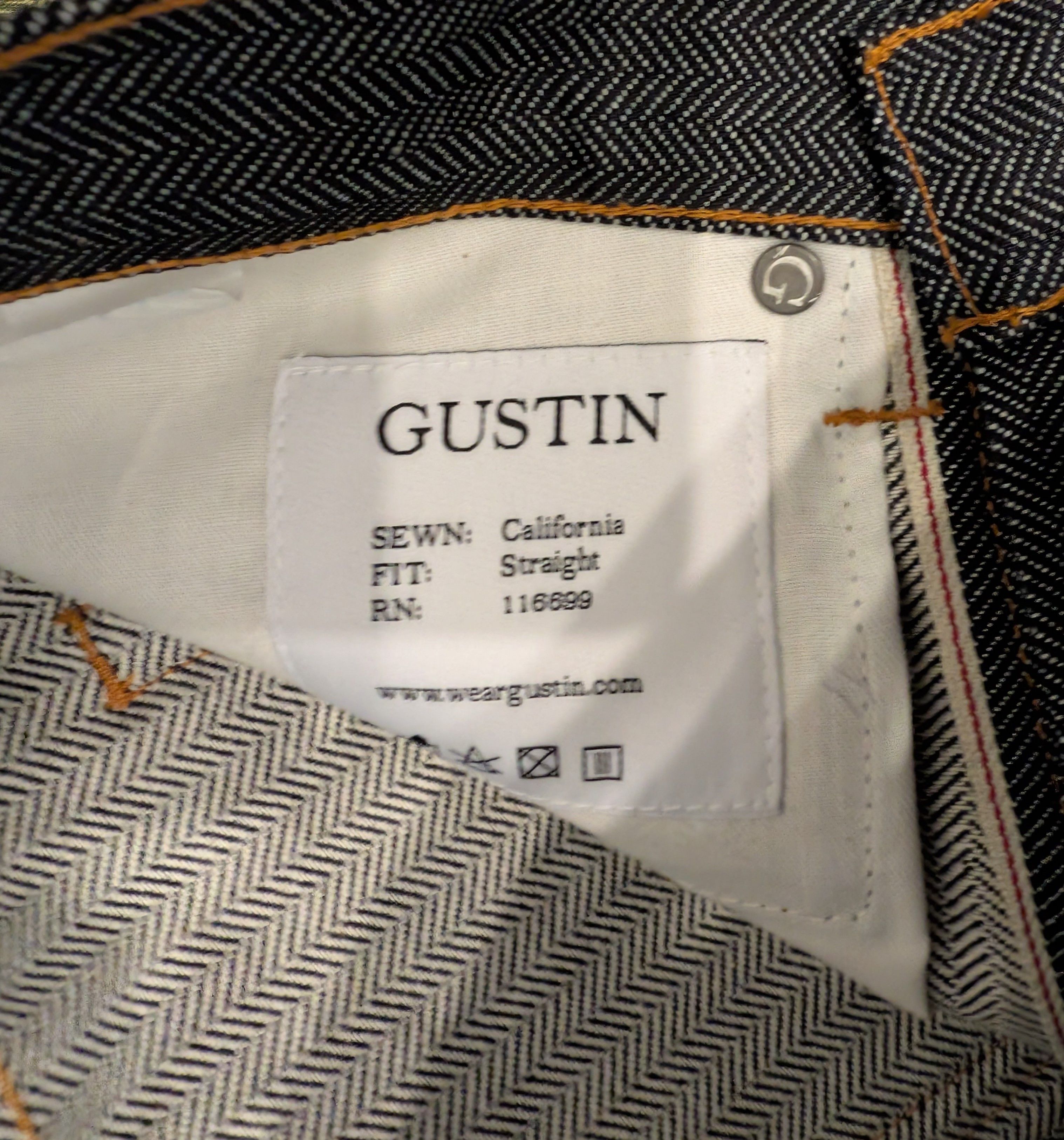 Gustin LNWOT Gustin #562 Herringbone Selvedge Denim Jeans Size US 29 - 3 Thumbnail