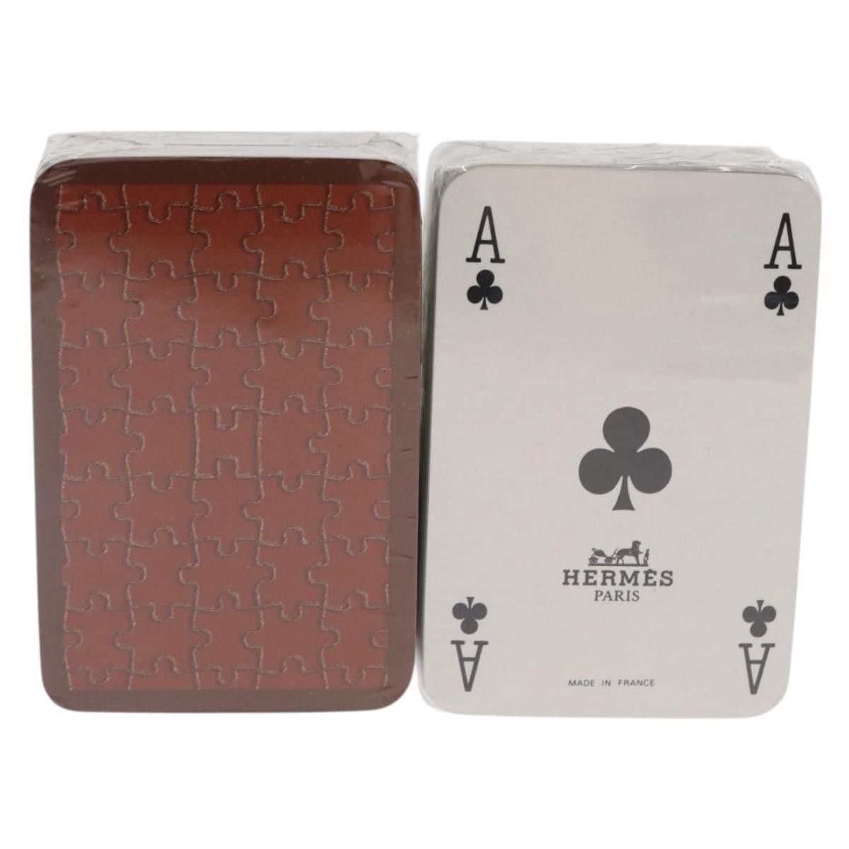 Hermes Hermes Mini Playing Cards Paper Brown Green Size ONE SIZE - 2 Thumbnail