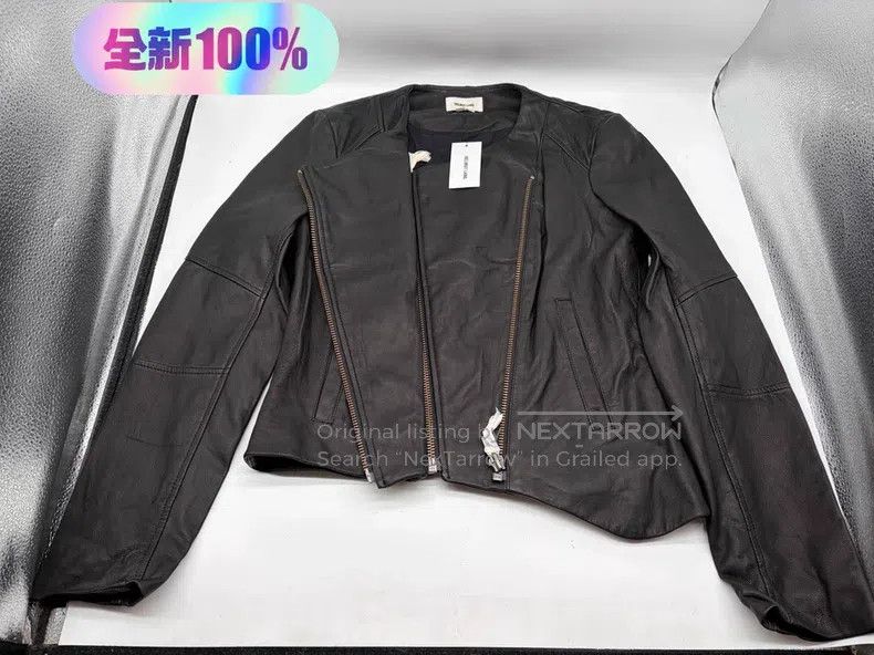 Helmut Lang Helmut Lang Dark deconstructed leather jacket Size M / US 6-8 / IT 42-44 - 1 Thumbnail