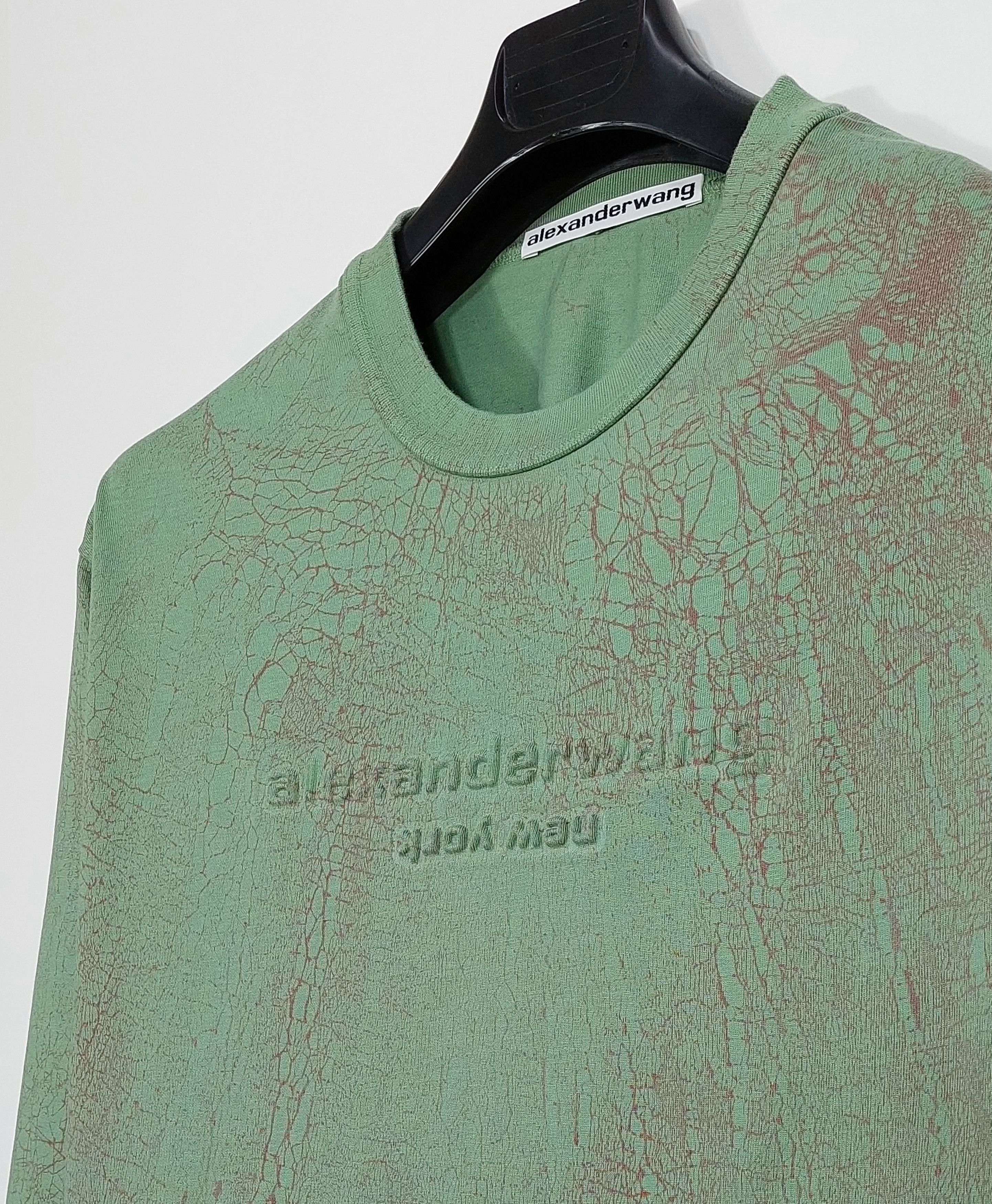 Alexander Wang embossed logo LS tshirt - kelly green M Size US M / EU 48-50 / 2 - 6 Thumbnail