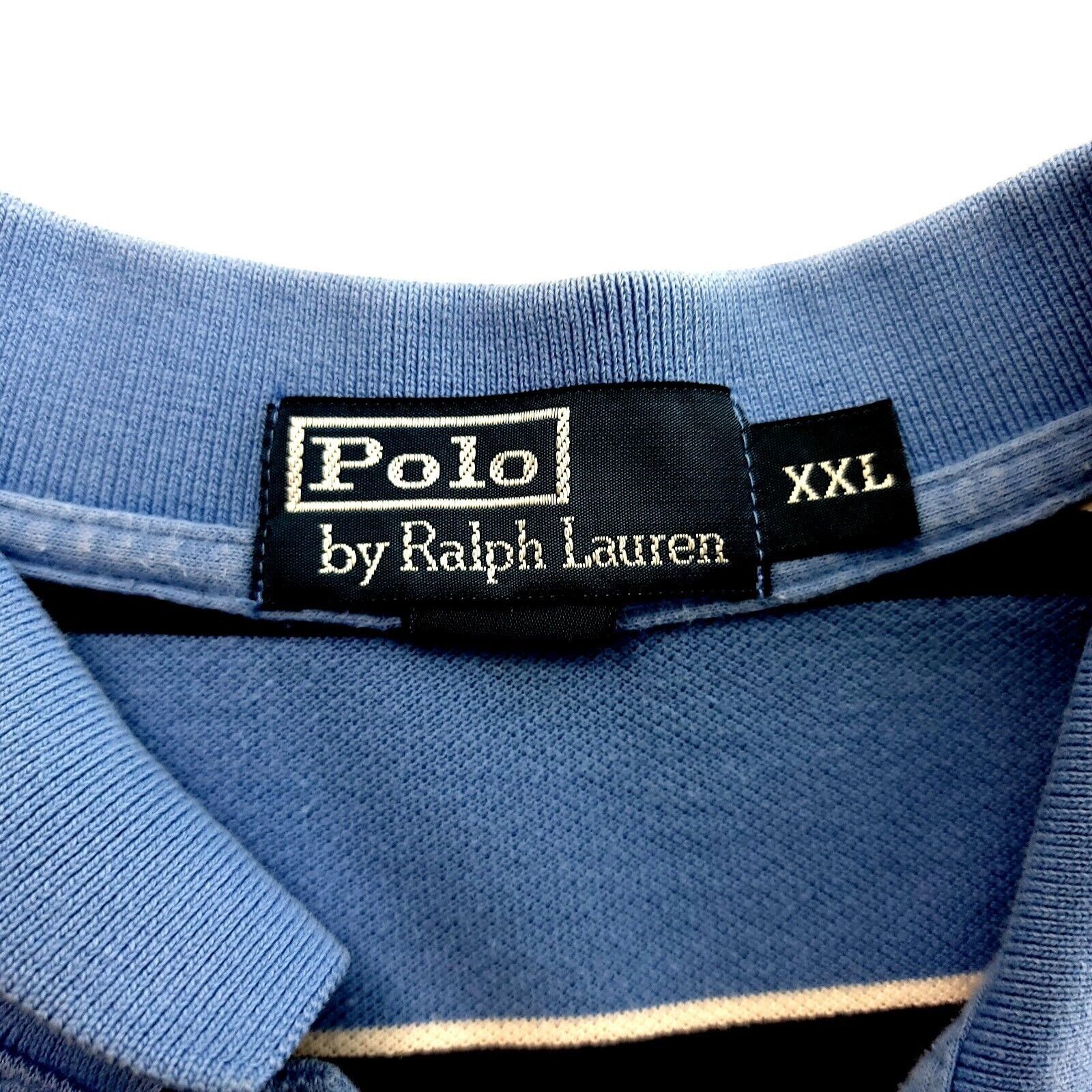 Polo Ralph Lauren Polo Ralph Lauren Blue Striped 2XL Cotton Collared Polo Shir Size US XXL / EU 58 / 5 - 7 Thumbnail