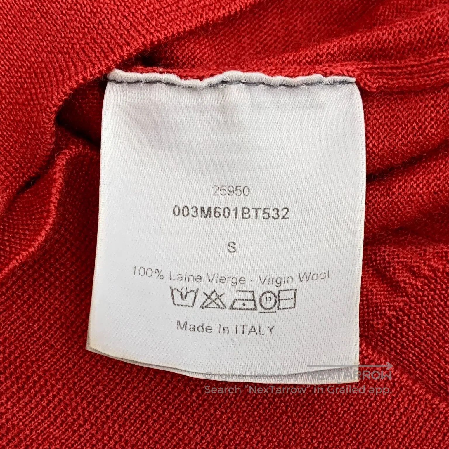 Dior Dior Red Bee Embroidered Wool Crew Neck Long Sleeve Knit T Size US S / EU 44-46 / 1 - 6 Thumbnail