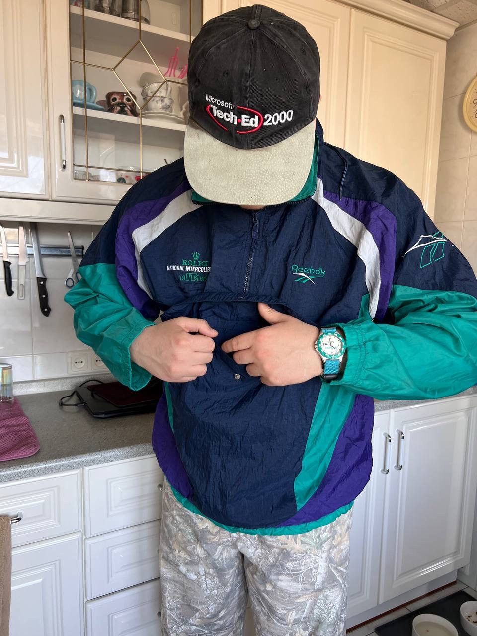 Reebok 90’s Rolex Reebok Vintage Jacket Anorak windbreaker ITA Size US L / EU 52-54 / 3 - 13 Thumbnail
