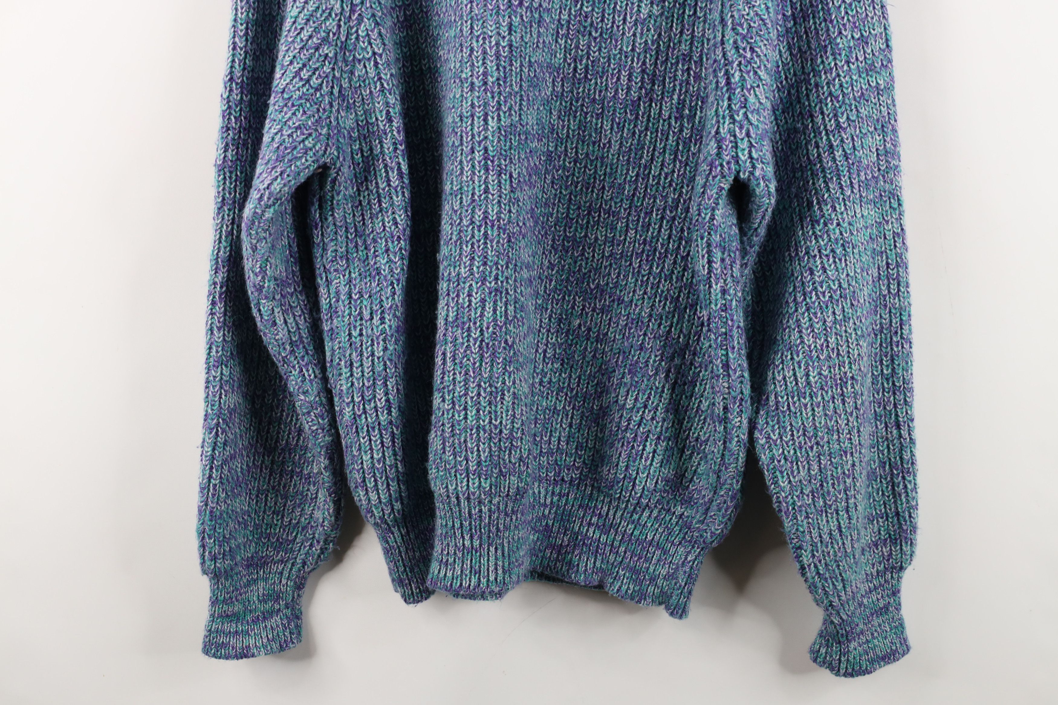 Vintage Vintage 90s Streetwear Ribbed Knit Crewneck Sweater Acrylic Size US L / EU 52-54 / 3 - 11 Thumbnail