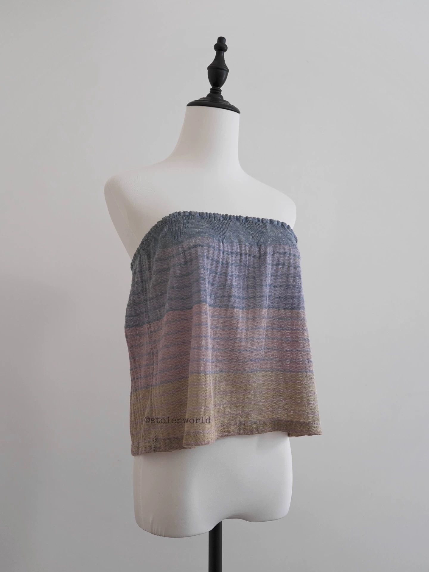 Issey Miyake Issey Miyake 70s Silk-Linen Ombre 2-Way Knit Dress Size M / US 6-8 / IT 42-44 - 6 Thumbnail