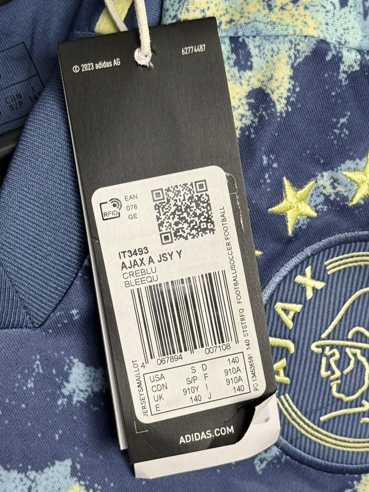 Adidas KIDS New Ajax 24/25 Away Football Jersey T-Shirt Size US XS / EU 42 / 0 - 10 Thumbnail