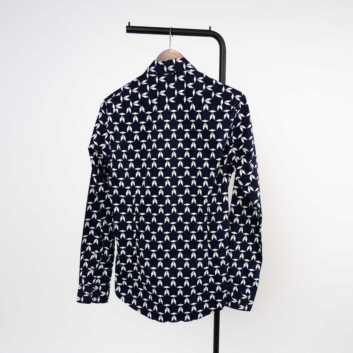 Scotch & Soda Scotch & Soda Mens Navy Geometric Print Shirt LS Button Up Size US L / EU 52-54 / 3 - 2 Thumbnail